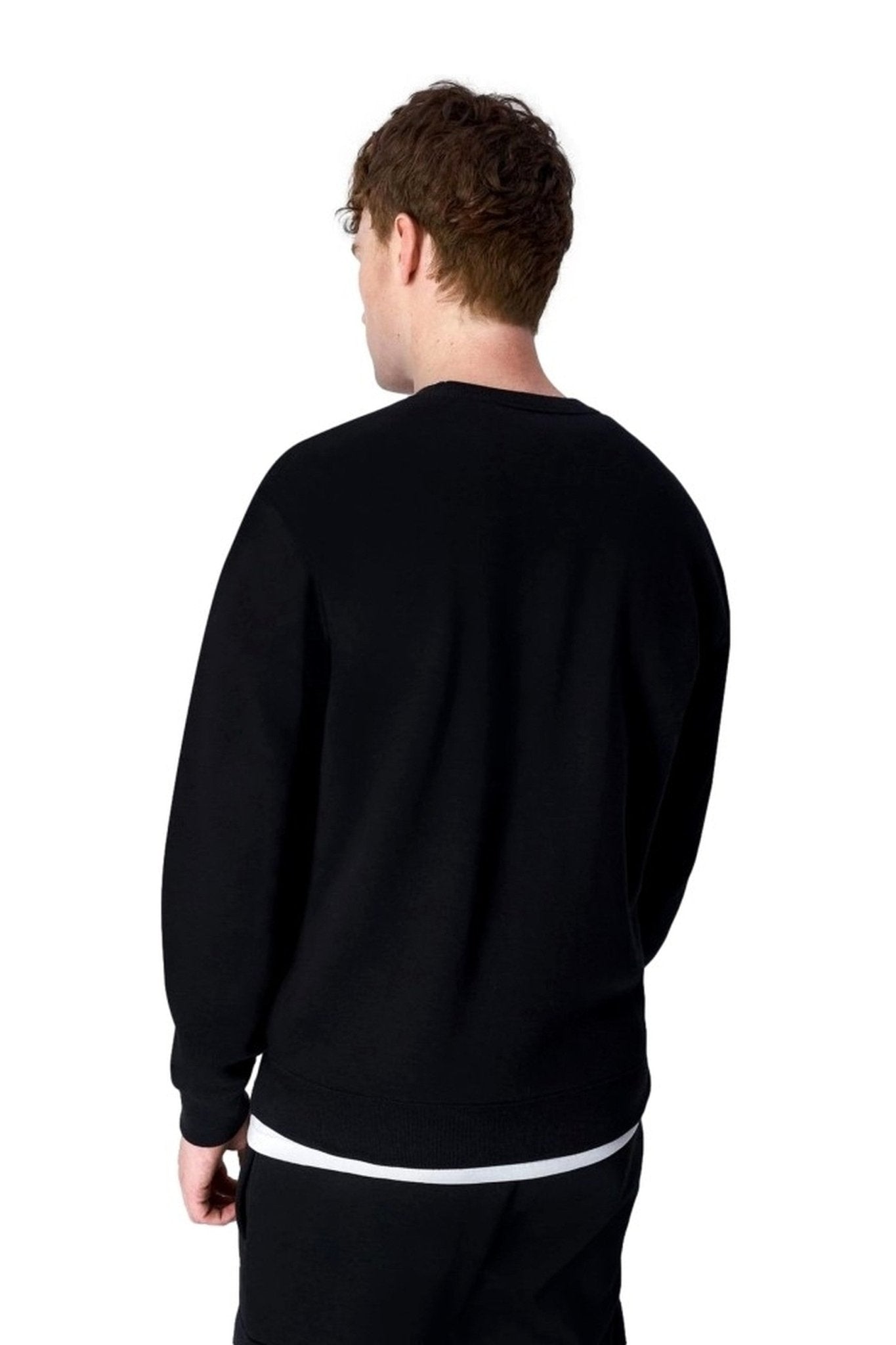 SUDADERA CHAMPION NEGRA EMBROIDERED LOGO CREWNECK SWEATSHIRT - AREA ZERO