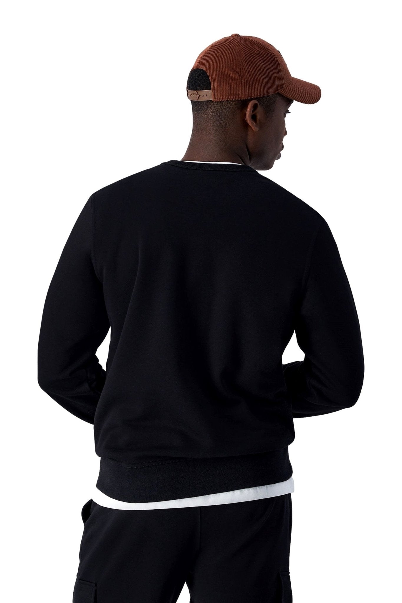 SUDADERA CHAMPION NEGRA SMALL EMBROIDERED LOGO CREWNECK SWEATSHIRT - AREA ZERO