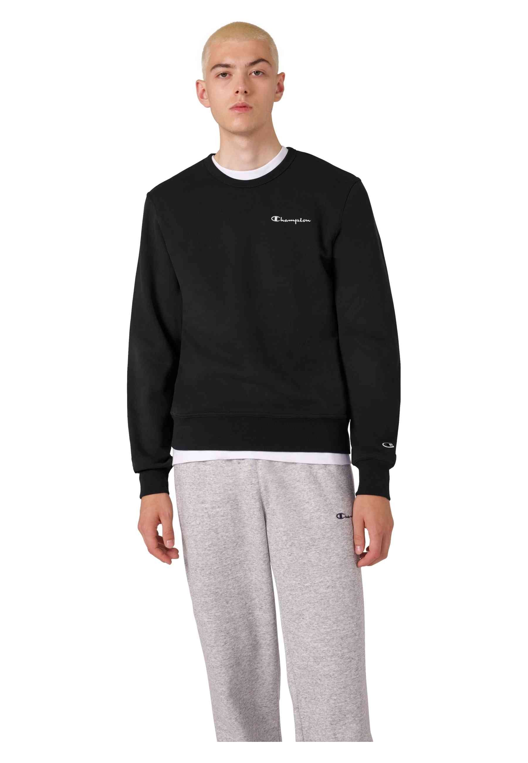SUDADERA CHAMPION NEGRA SMALL EMBROIDERED LOGO CREWNECK
