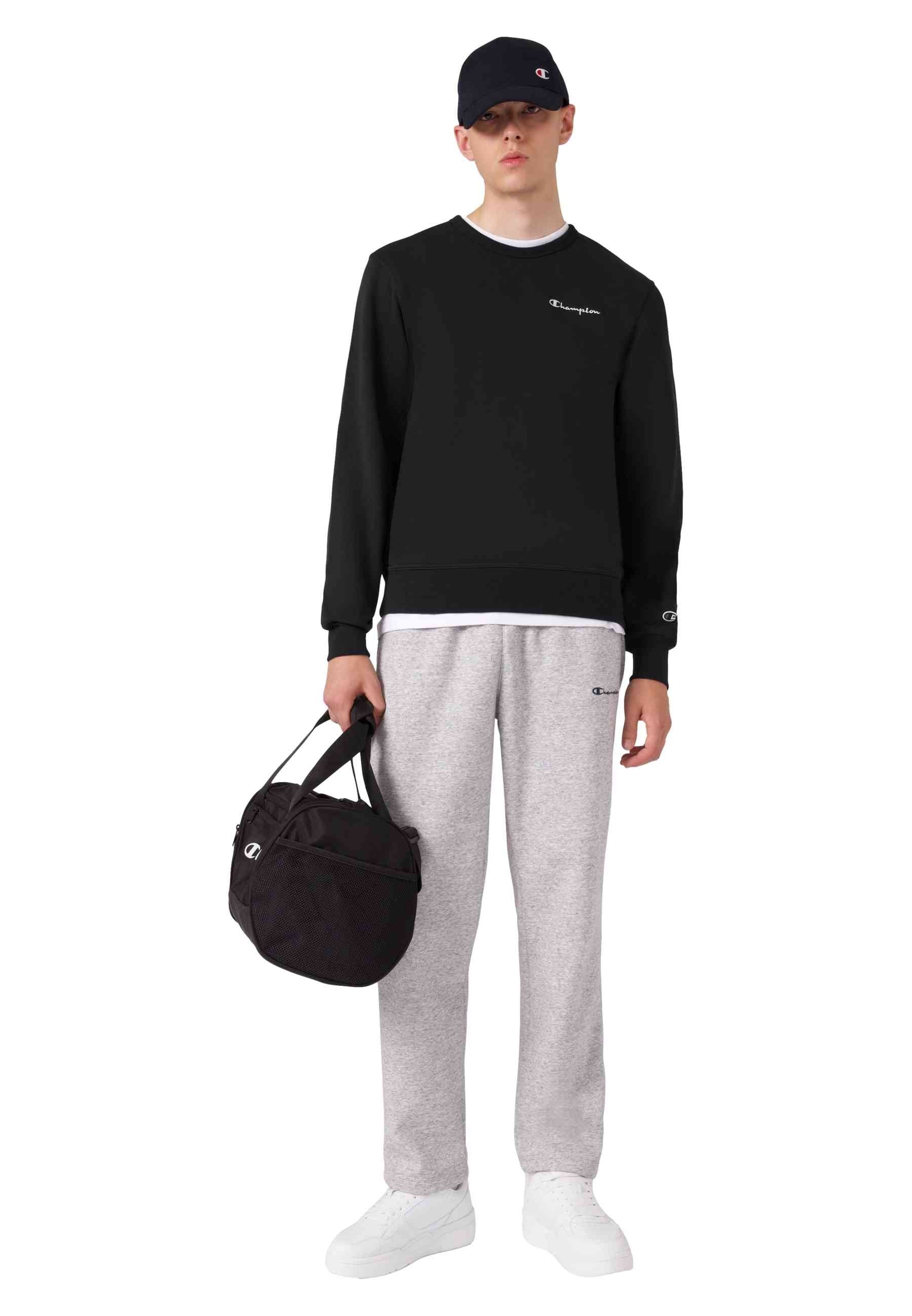 SUDADERA CHAMPION NEGRA SMALL EMBROIDERED LOGO CREWNECK