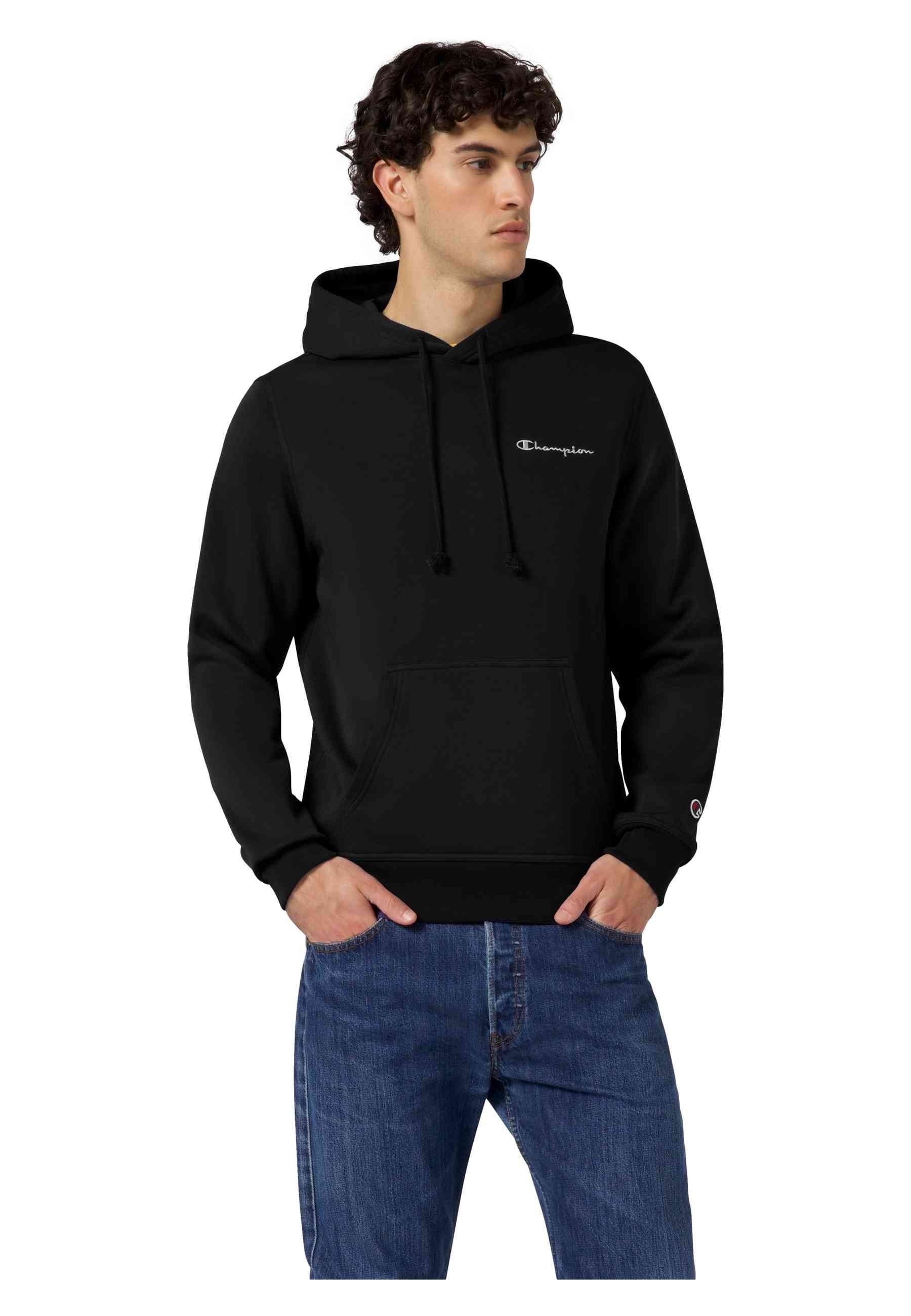 SUDADERA CHAMPION NEGRA SMALL EMBROIDERED LOGO HOODIE