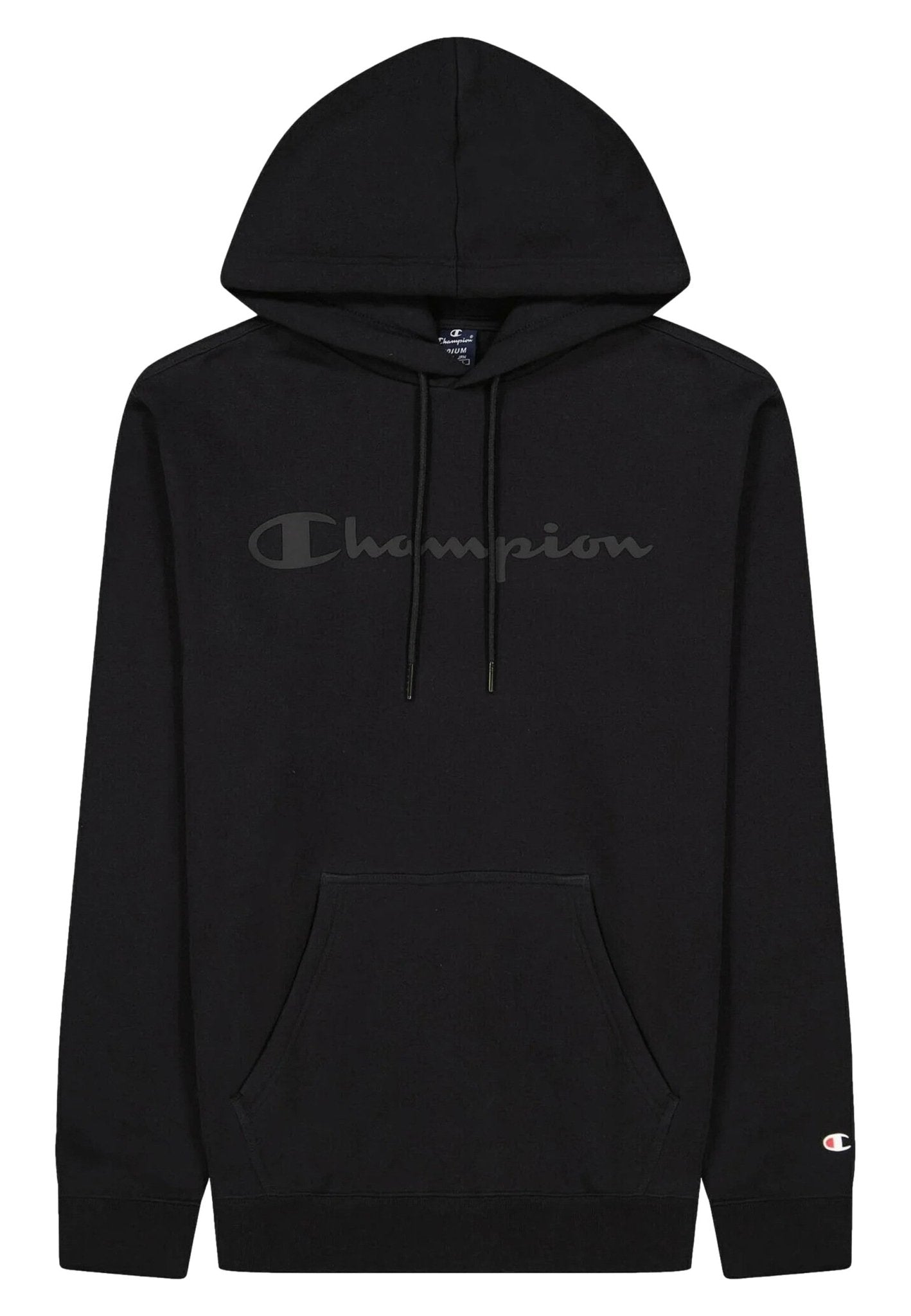 SUDADERA CHAMPION NEGRA X PRO SCRIPT LOGO HOODIE - AREA ZERO