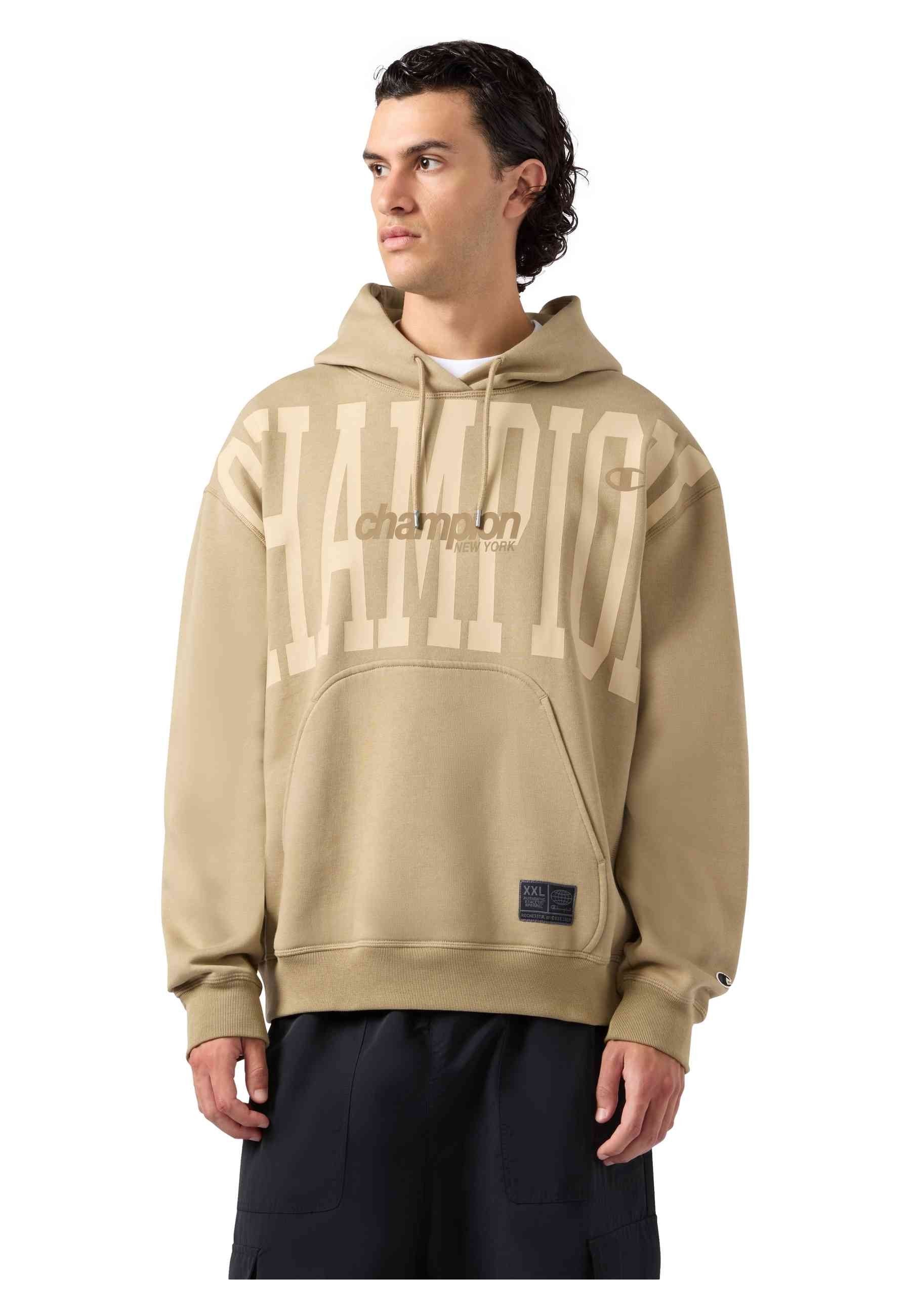SUDADERA CHAMPION ROCHESTER BEIGE CONTEMPORARY LOGO HOODIE