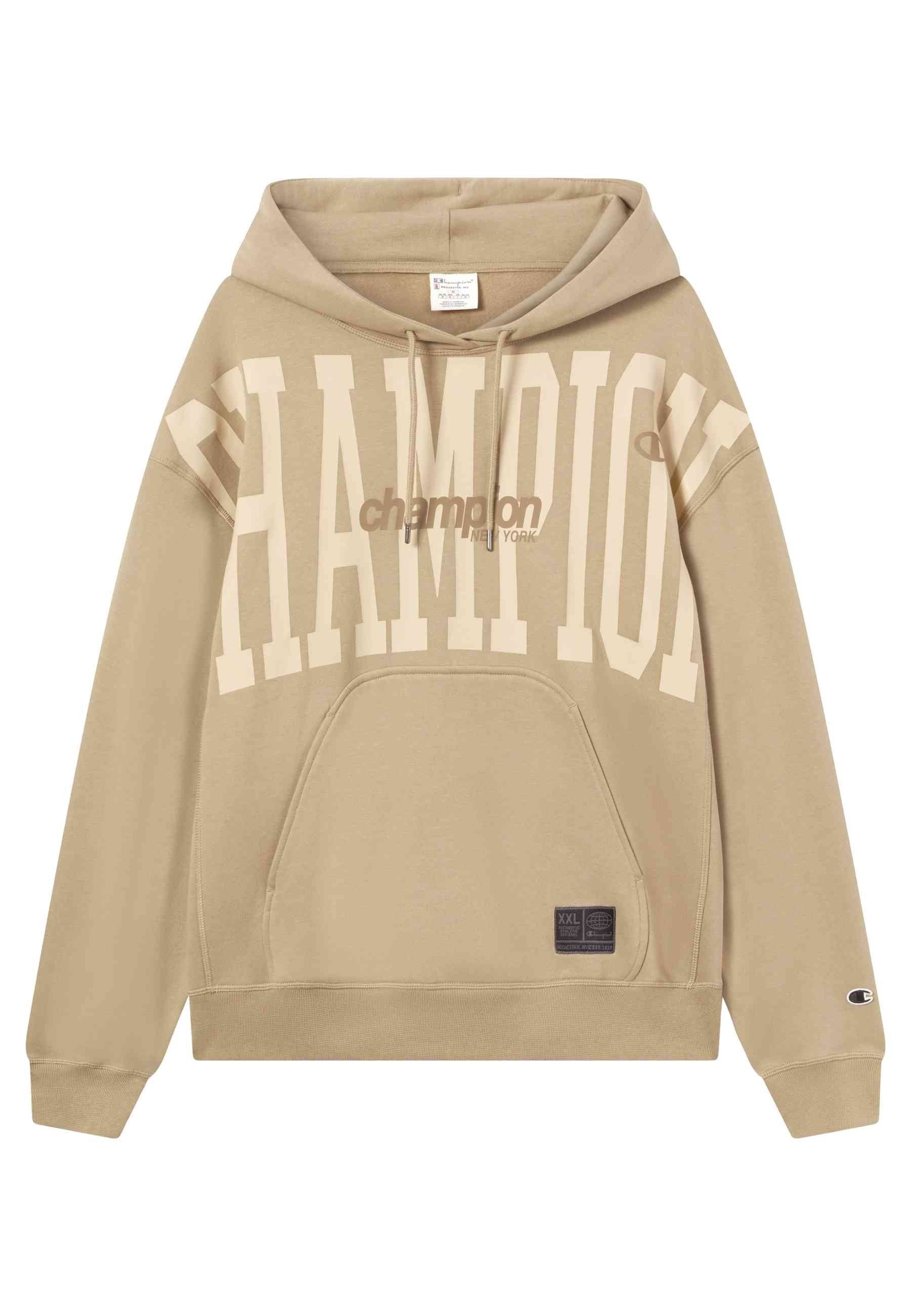 SUDADERA CHAMPION ROCHESTER BEIGE CONTEMPORARY LOGO HOODIE