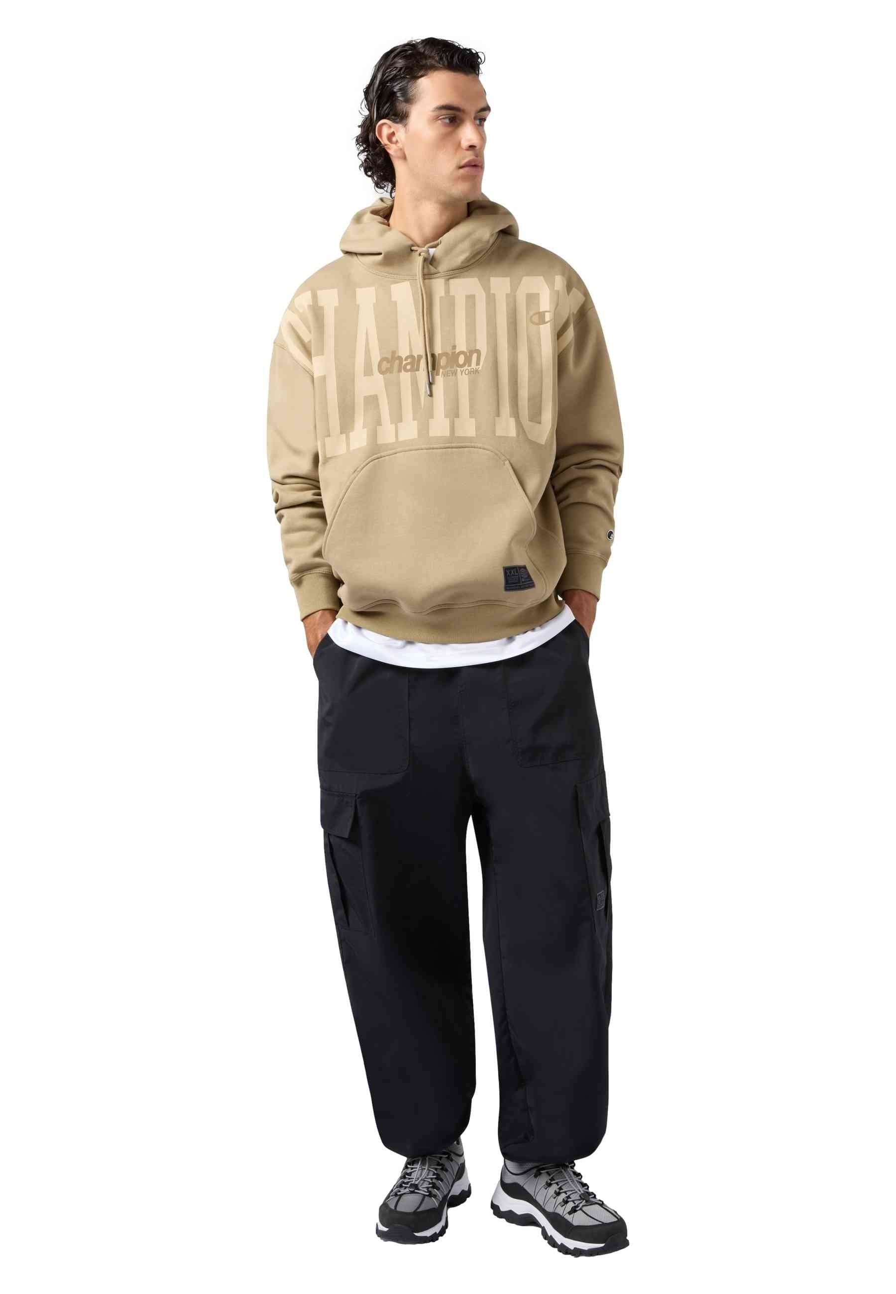 SUDADERA CHAMPION ROCHESTER BEIGE CONTEMPORARY LOGO HOODIE