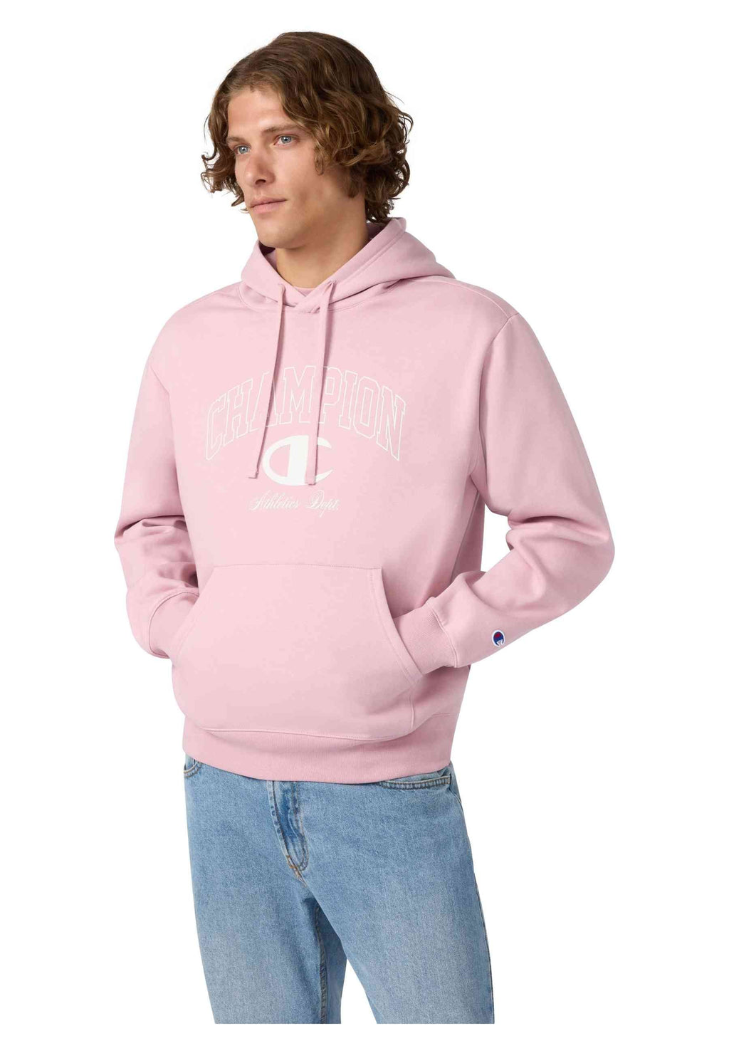 SUDADERA CHAMPION ROCHESTER ROSA STREET VARSITY LOGO HOODIE