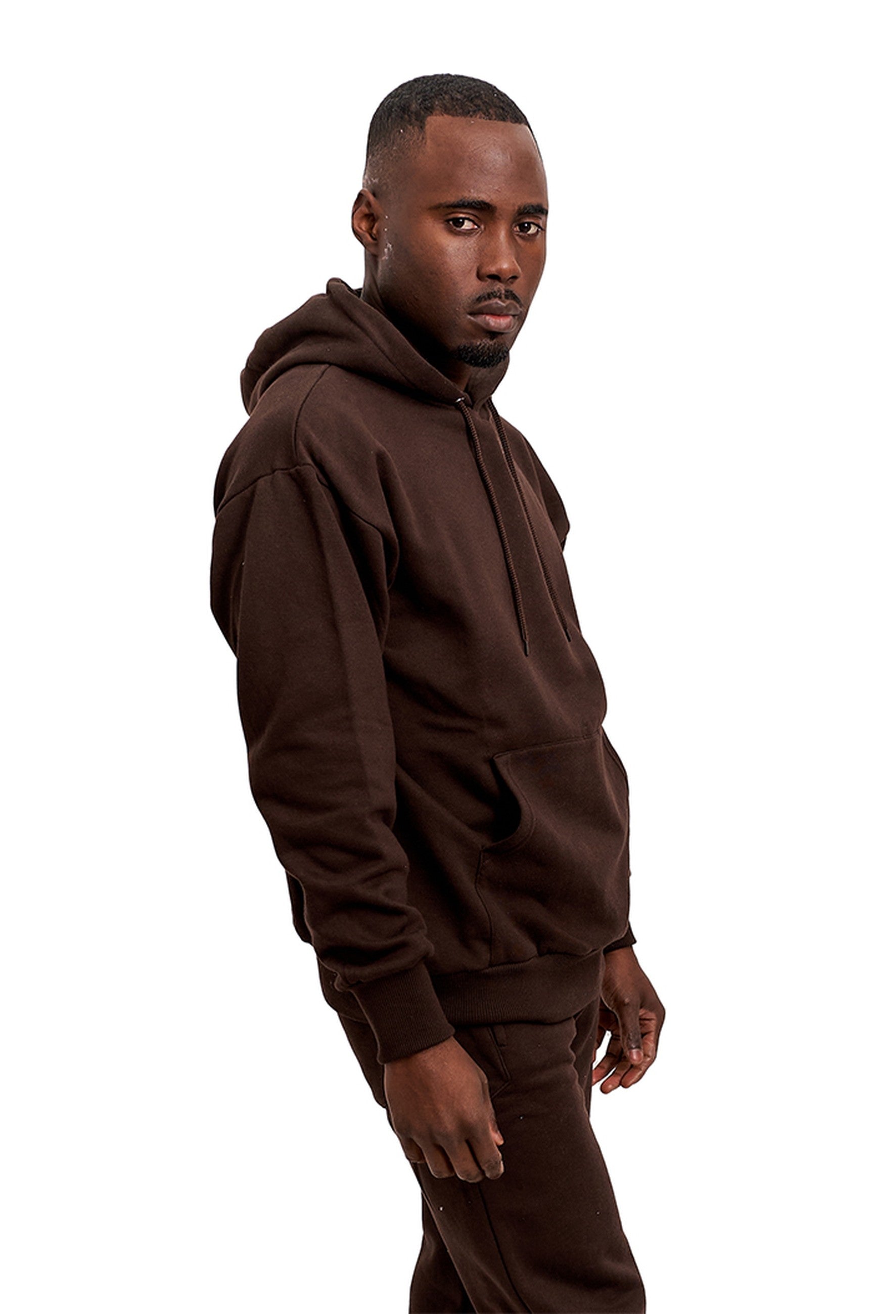 SUDADERA CHOCOLATE AZ ESSENTIALS TAGGED POCKET HOODIE