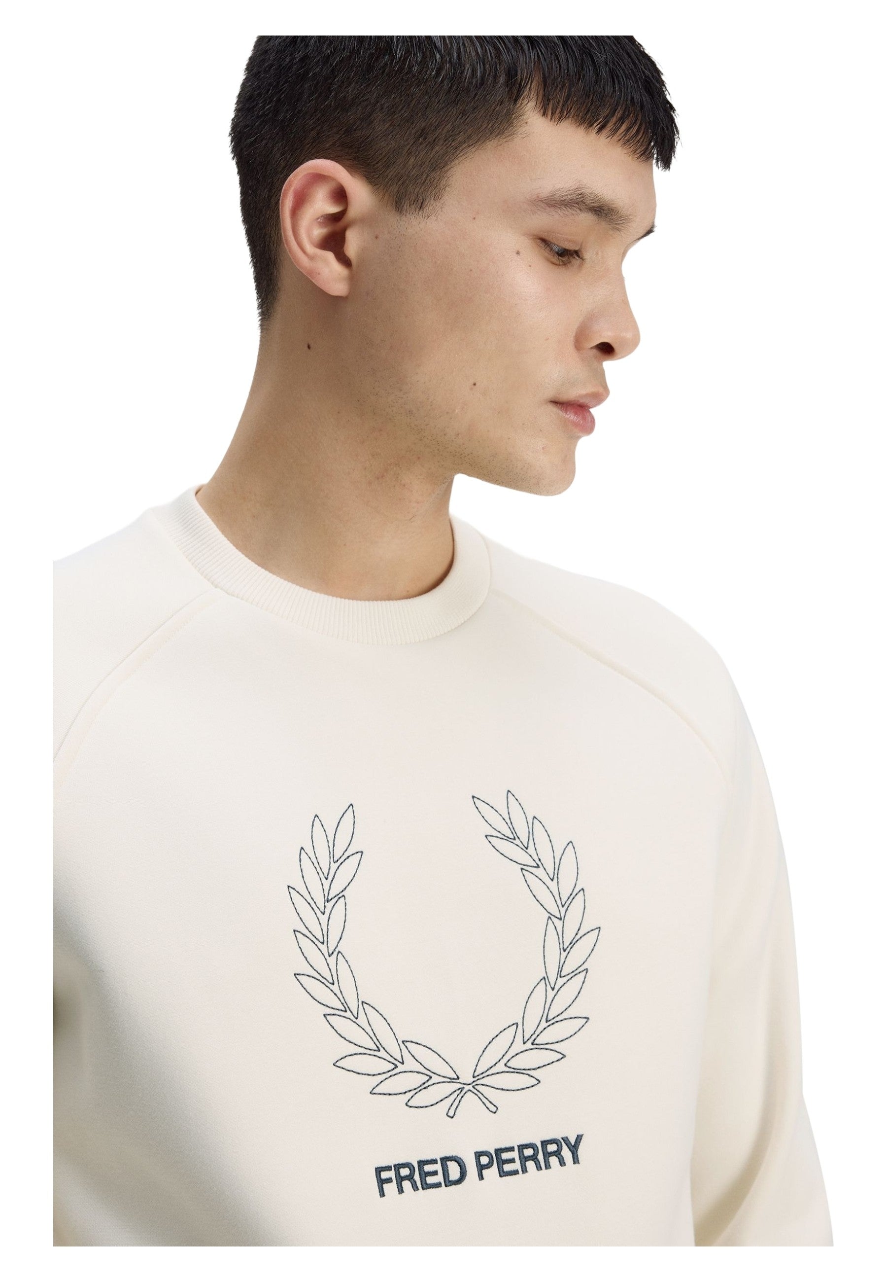 SUDADERA FRED PERRY BLANCA OUTLINE LRL WRTH SWEATSHIRT
