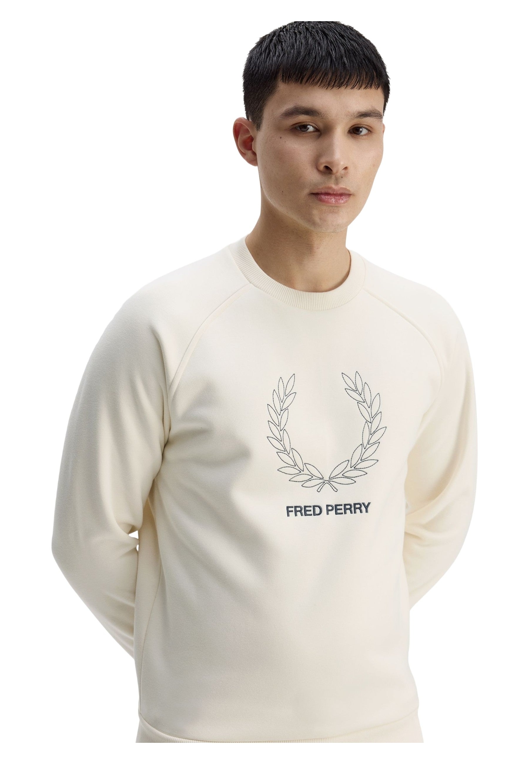 SUDADERA FRED PERRY BLANCA OUTLINE LRL WRTH SWEATSHIRT