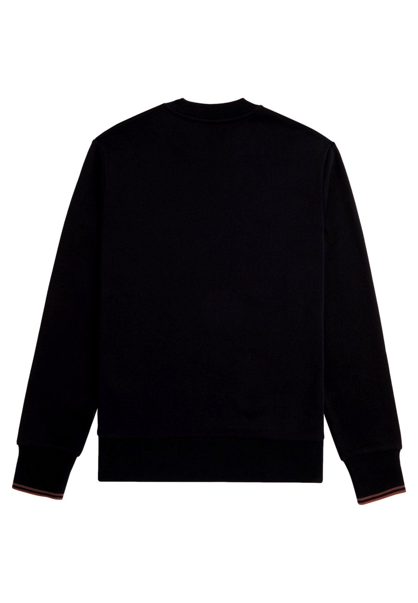 SUDADERA FRED PERRY NEGRA EMBROIDERED LOGO CREW NECK SWEATSHIRT - AREA ZERO