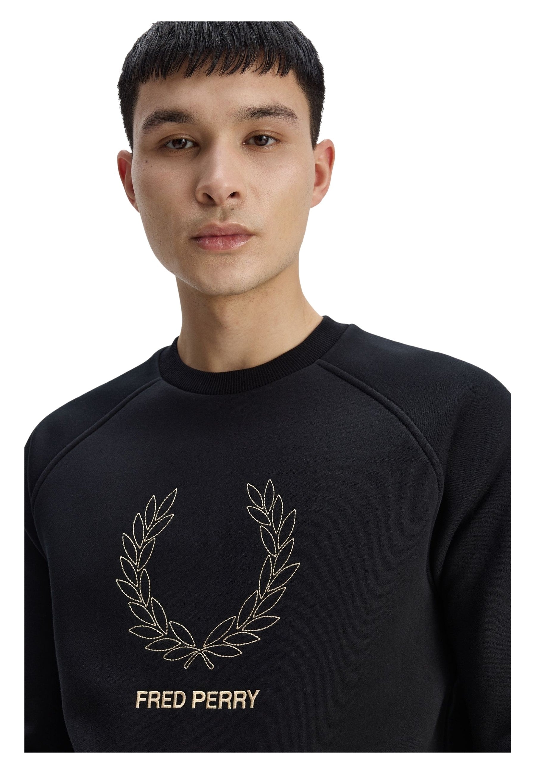 SUDADERA FRED PERRY NEGRA OUTLINE LRL WRTH SWEATSHIRT