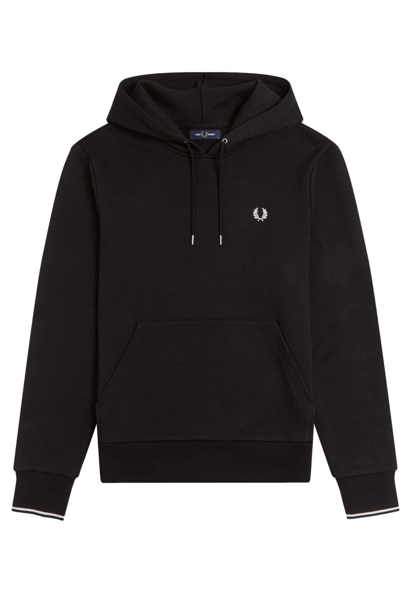 SUDADERA FRED PERRY NEGRA TIPPED HOODED SWEATSHIRT - AREA ZERO