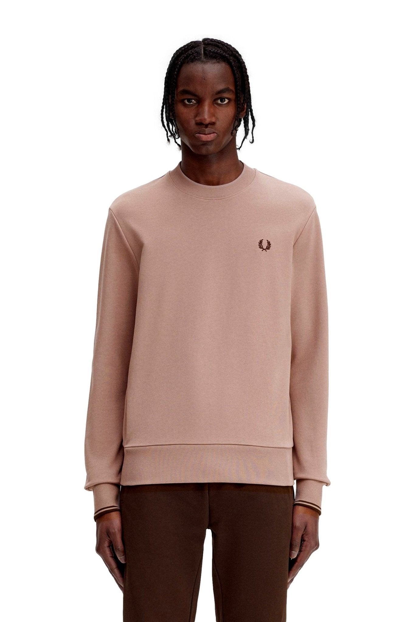 SUDADERA FRED PERRY ROSA CREWNECK SWEATSHIRT - AREA ZERO