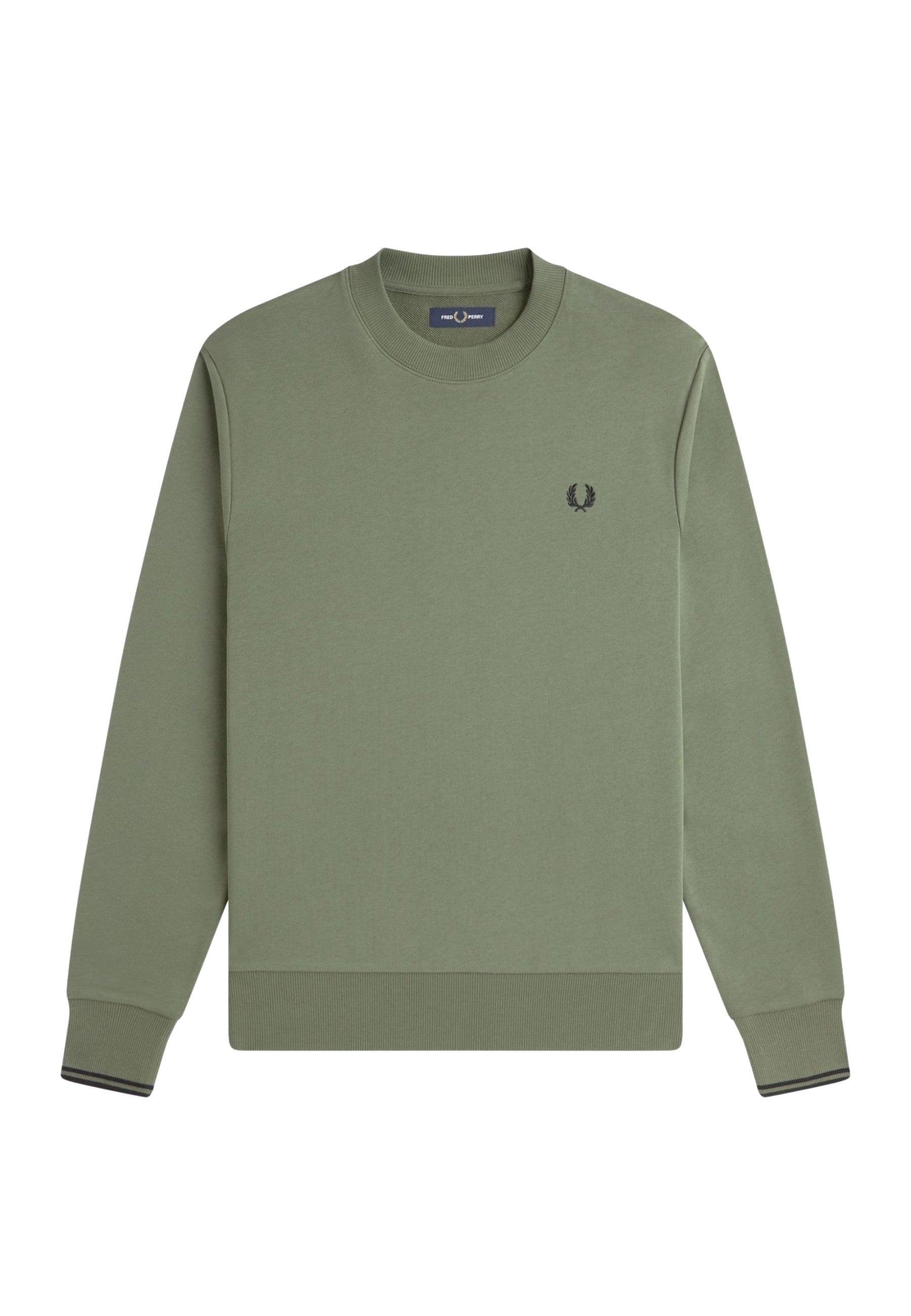 SUDADERA FRED PERRY VERDE Z59 CREWNECK SWEATSHIRT
