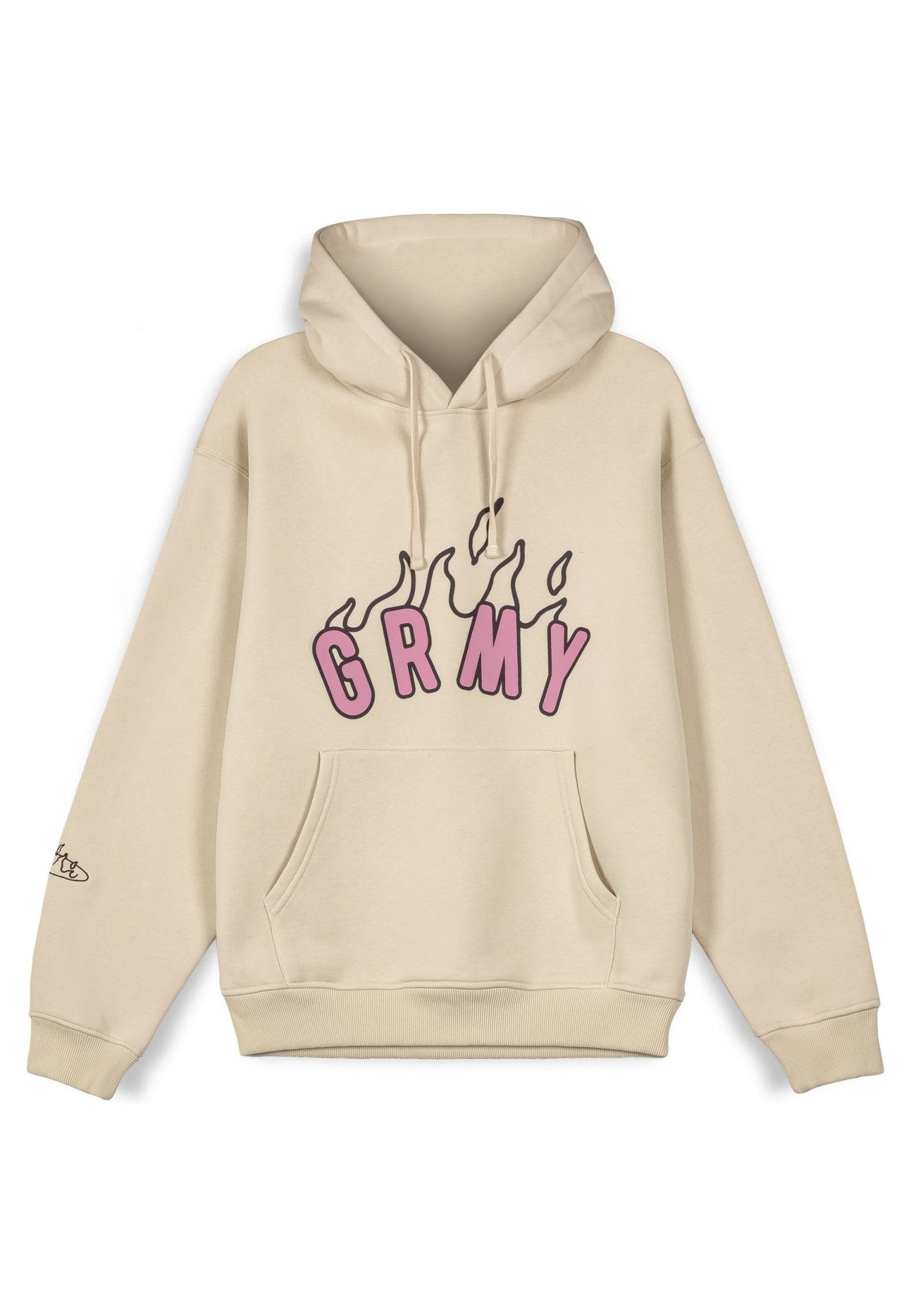 SUDADERA GRIMEY BEIGE MELTED STONE VINTAGE HOODIE - AREA ZERO