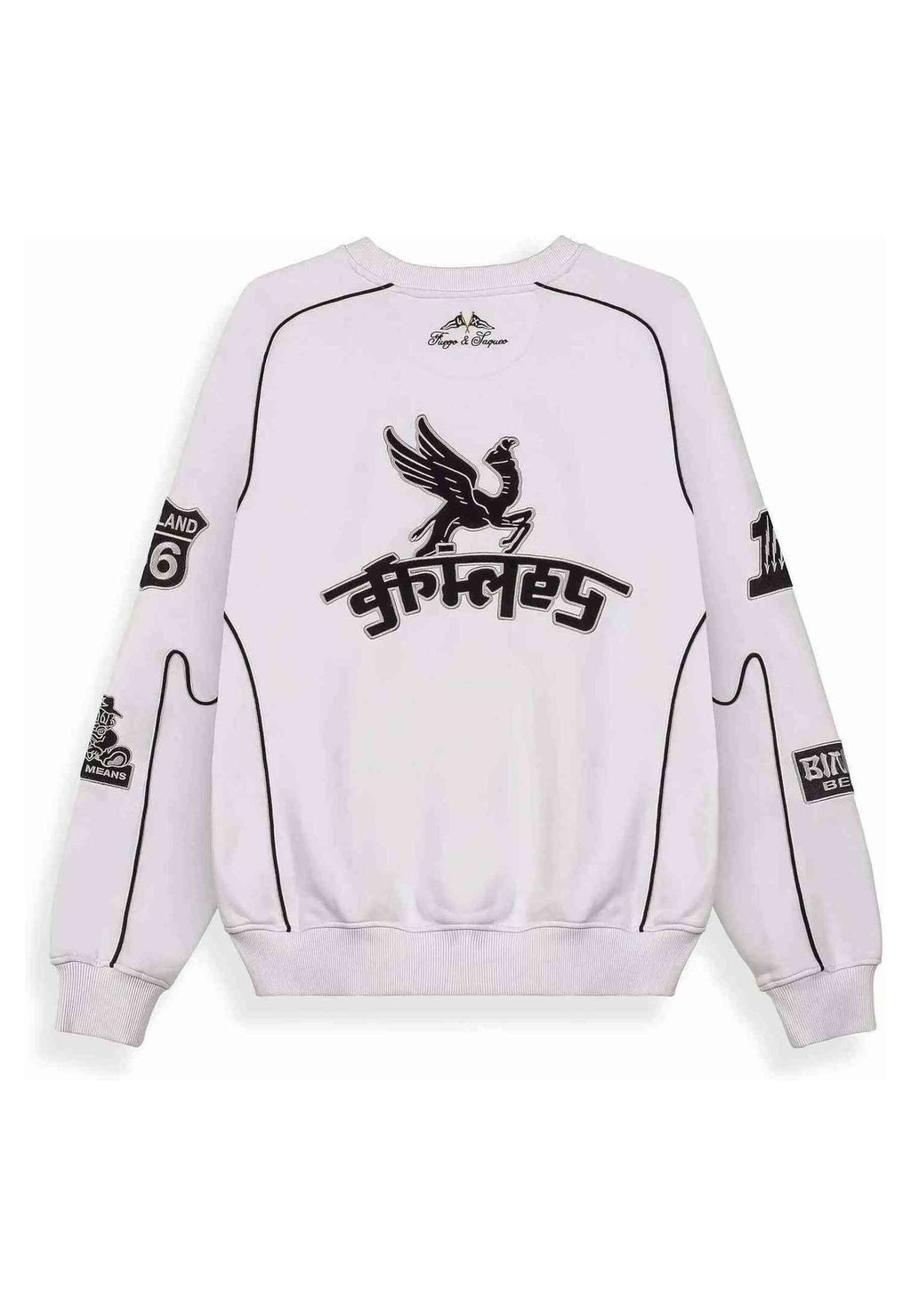 SUDADERA GRIMEY GRIS RACE WAR VINTAGE CREWNECK