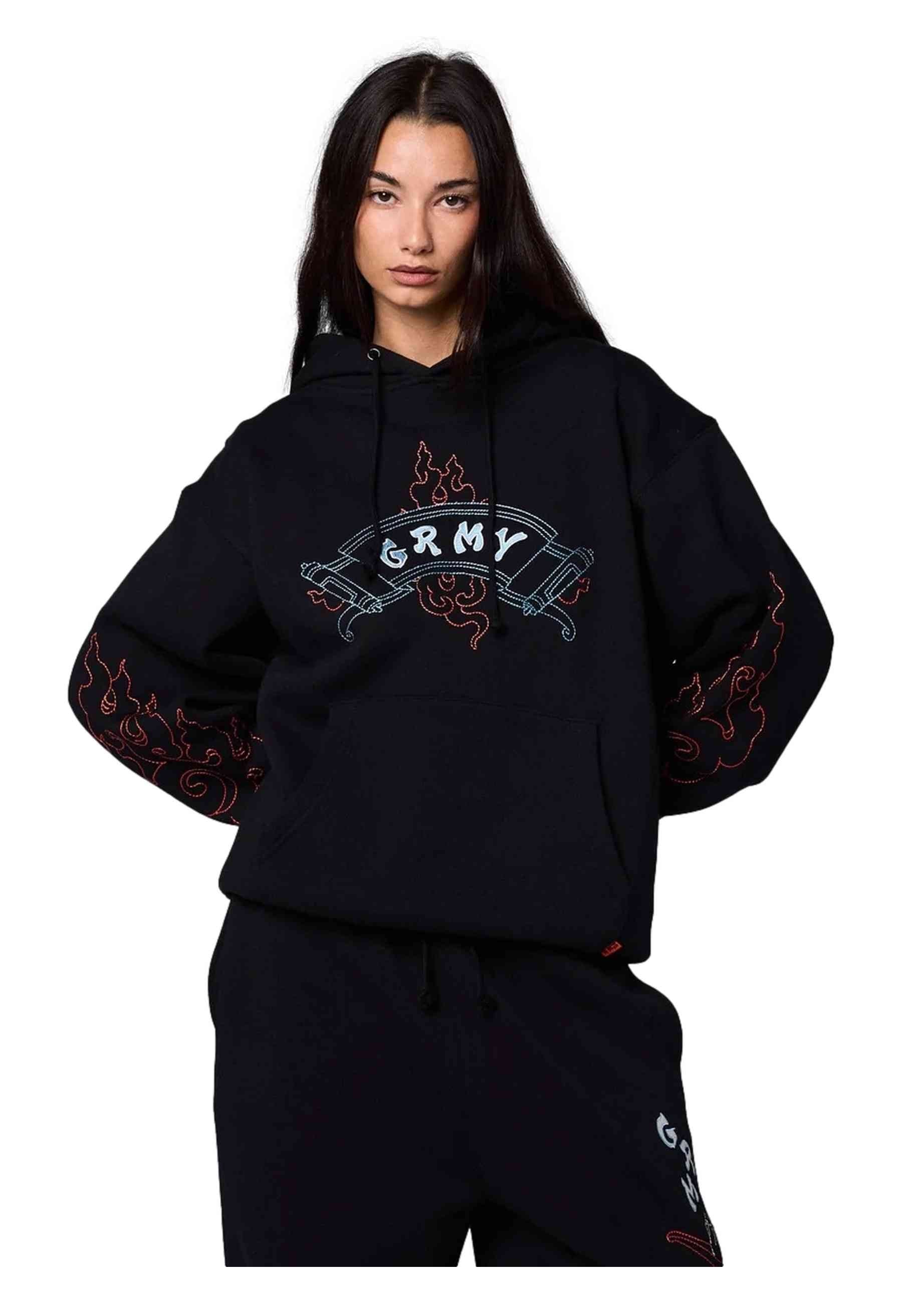 SUDADERA GRIMEY NEGRA SAMPANS REGULAR HOODIE