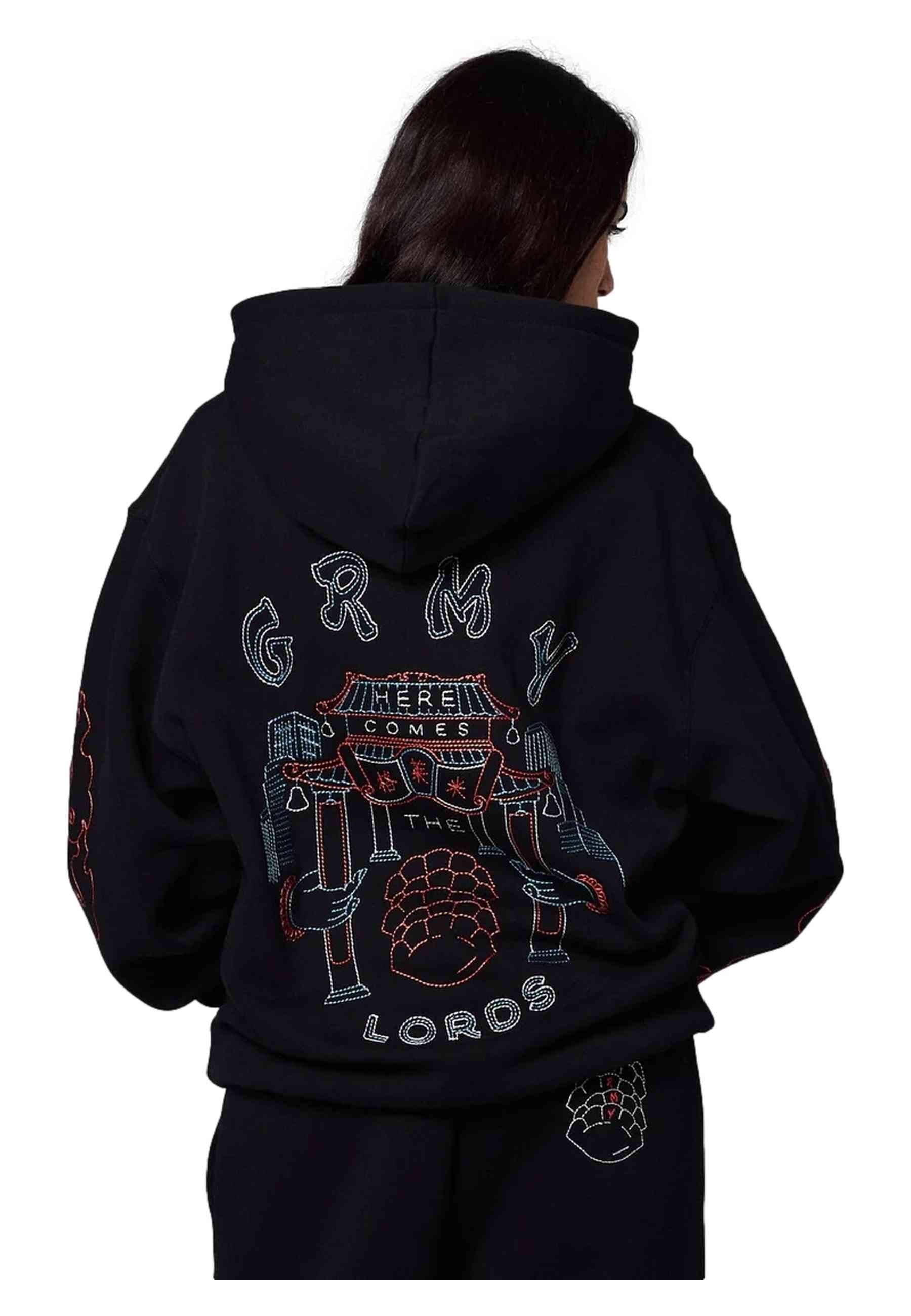SUDADERA GRIMEY NEGRA SAMPANS REGULAR HOODIE