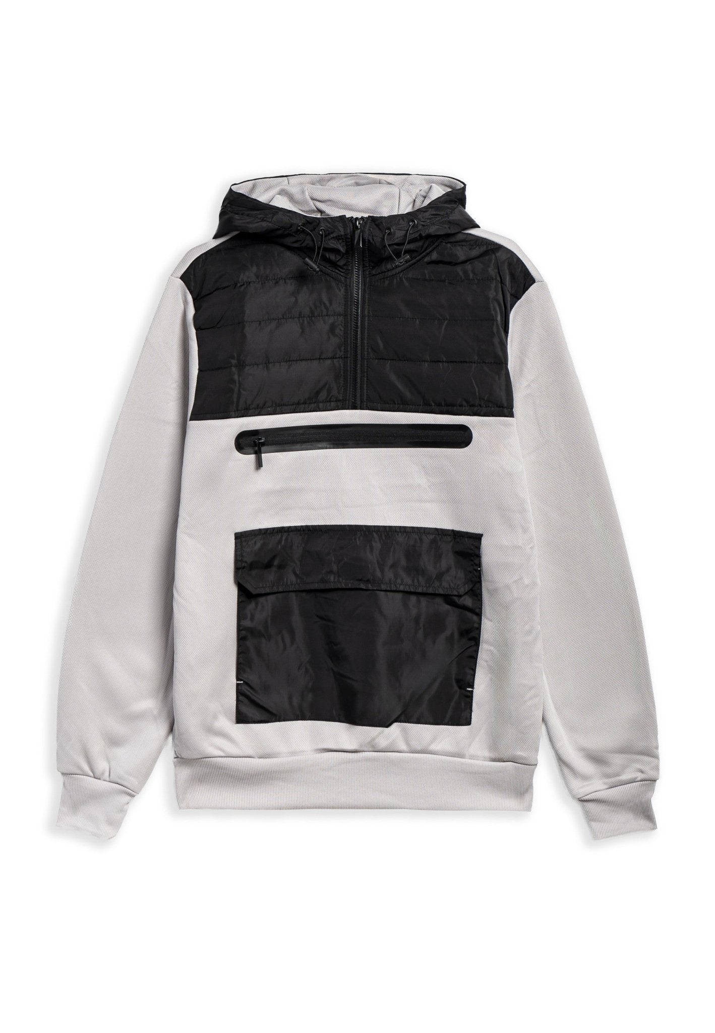 SUDADERA GRIS FRONT POCKET HOODIE - AREA ZERO