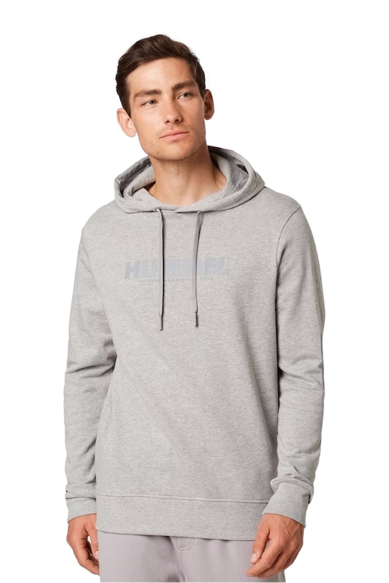 SUDADERA HUMMEL GRIS LEGACY LOGO HOODIE - AREA ZERO