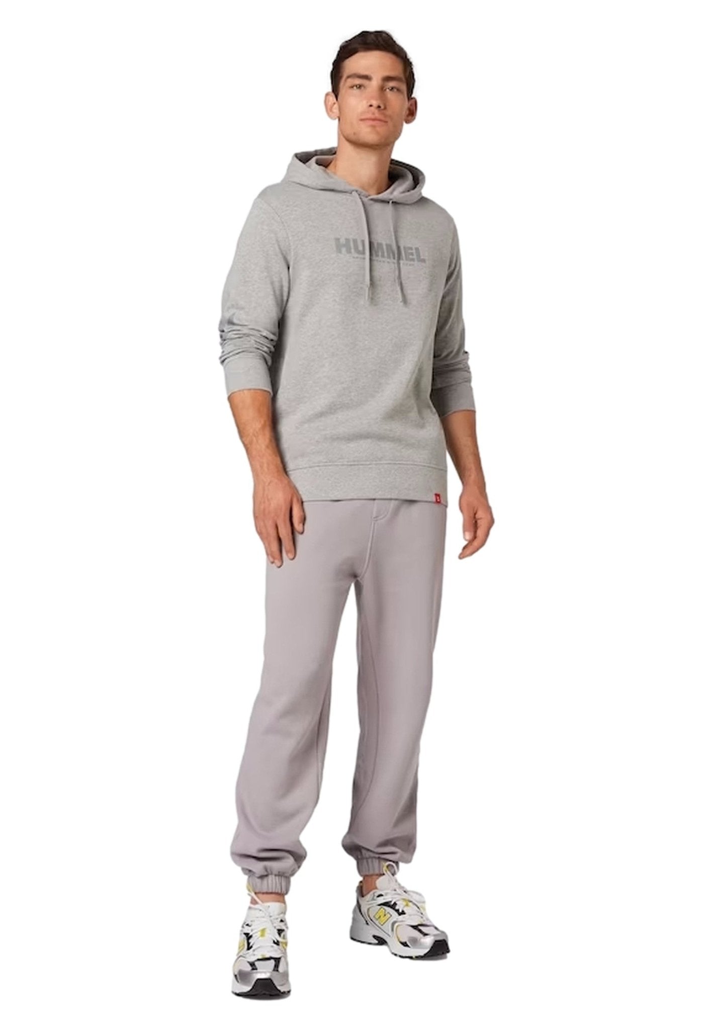 SUDADERA HUMMEL GRIS LEGACY LOGO HOODIE - AREA ZERO