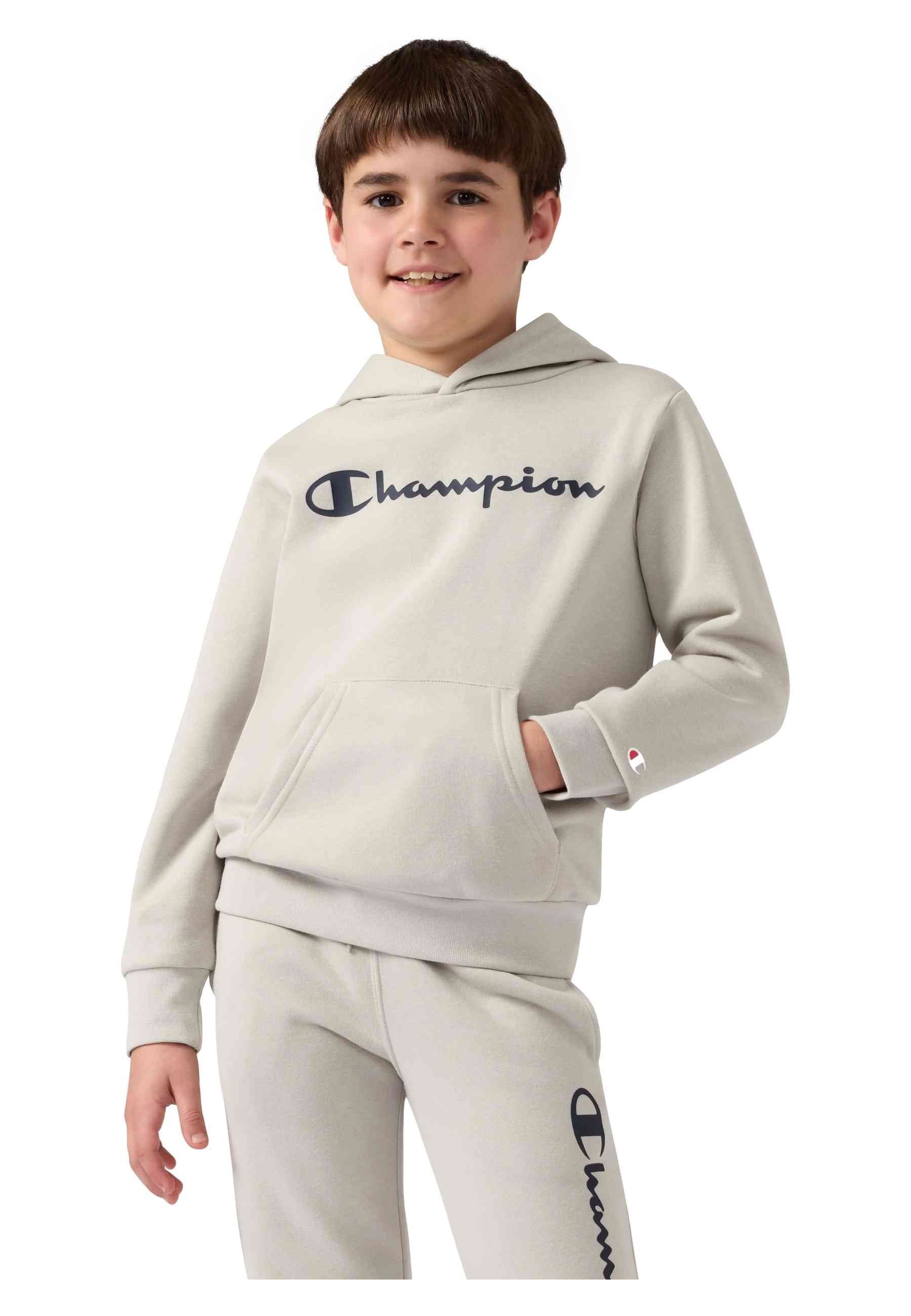 SUDADERA JUNIOR CHAMPION BEIGE BIG PRINTED LOGO HOODIE