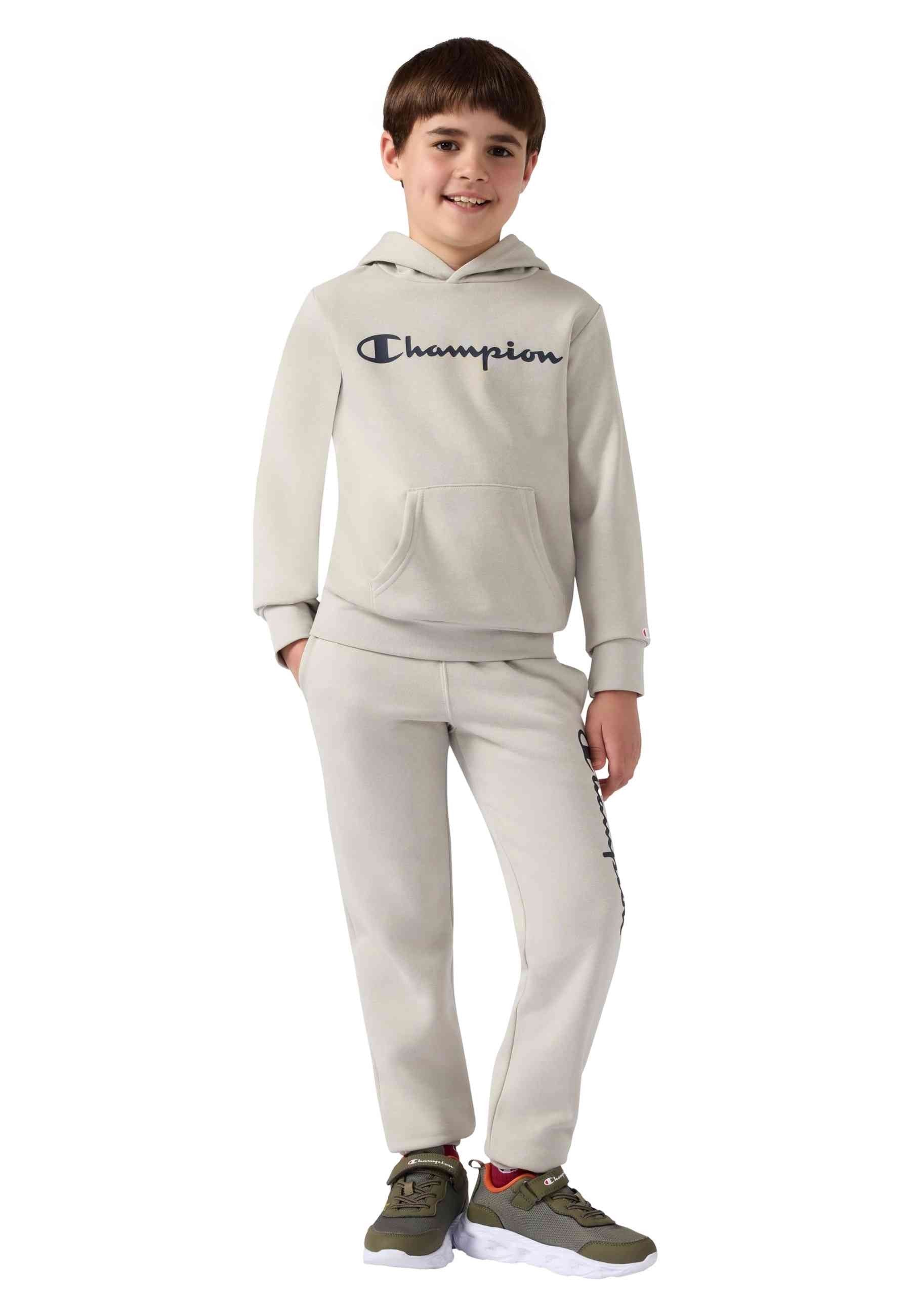 SUDADERA JUNIOR CHAMPION BEIGE BIG PRINTED LOGO HOODIE