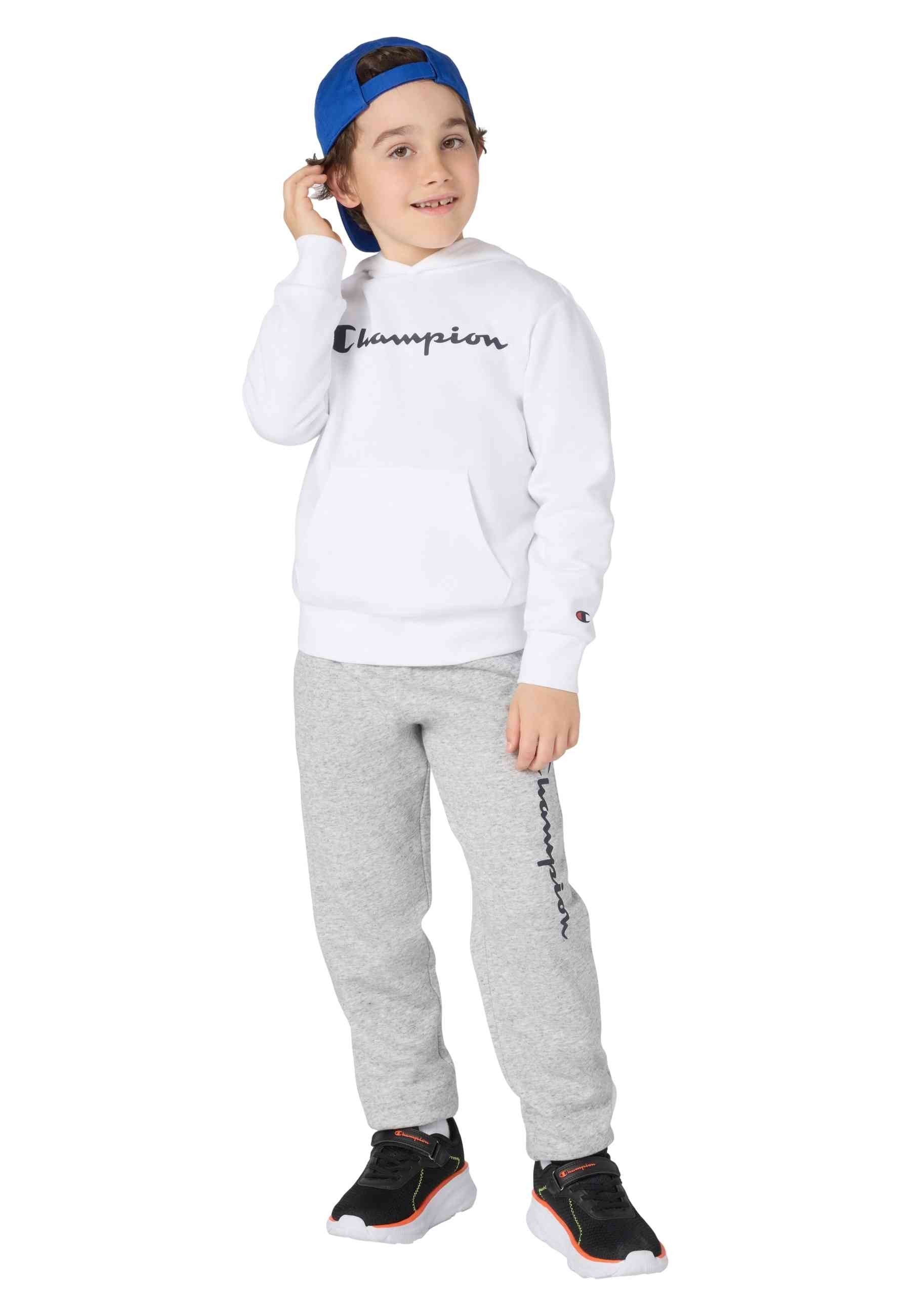 SUDADERA JUNIOR CHAMPION BLANCA BIG PRINTED LOGO HOODIE