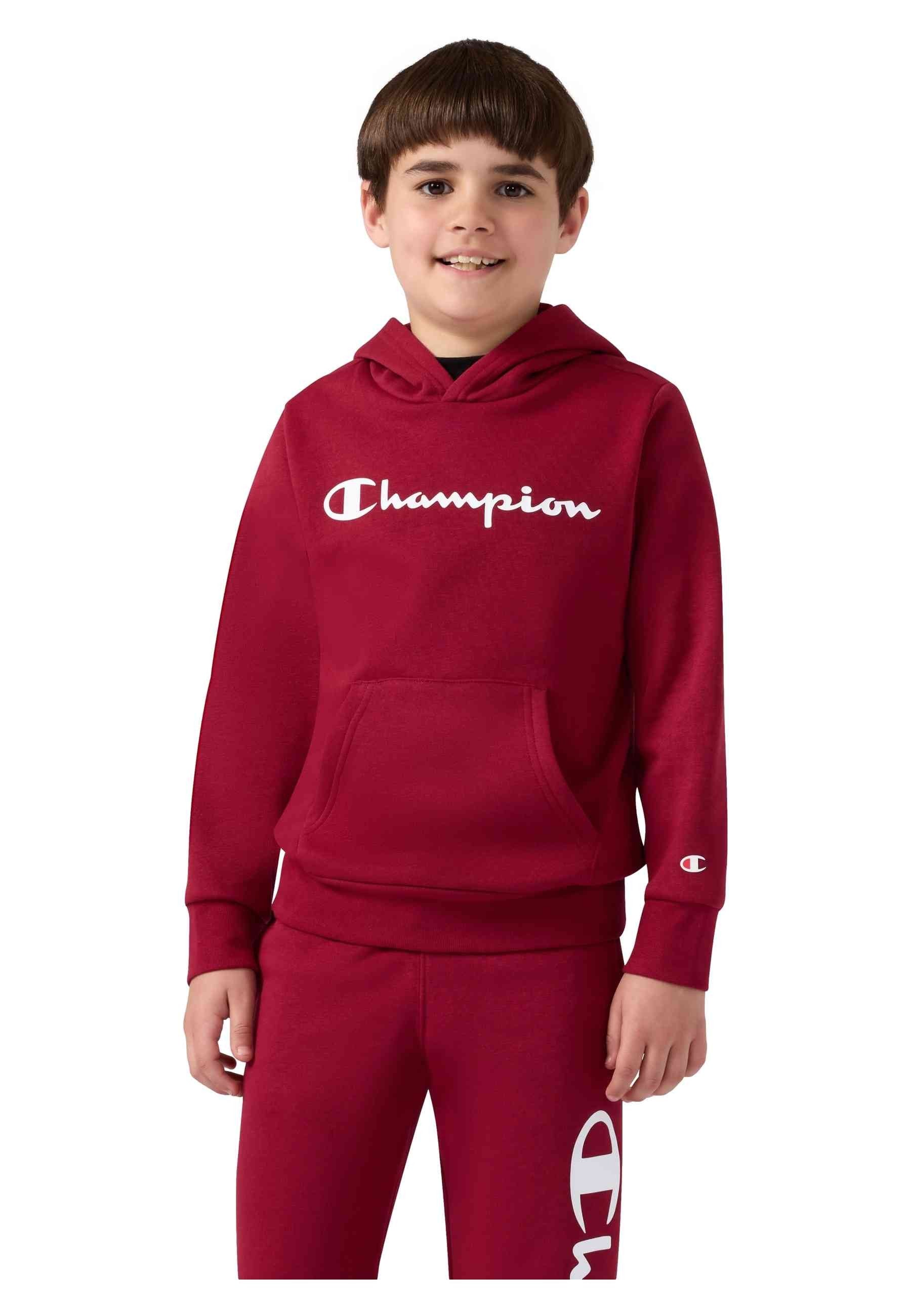 SUDADERA JUNIOR CHAMPION GRANATE BIG PRINTED LOGO HOODIE