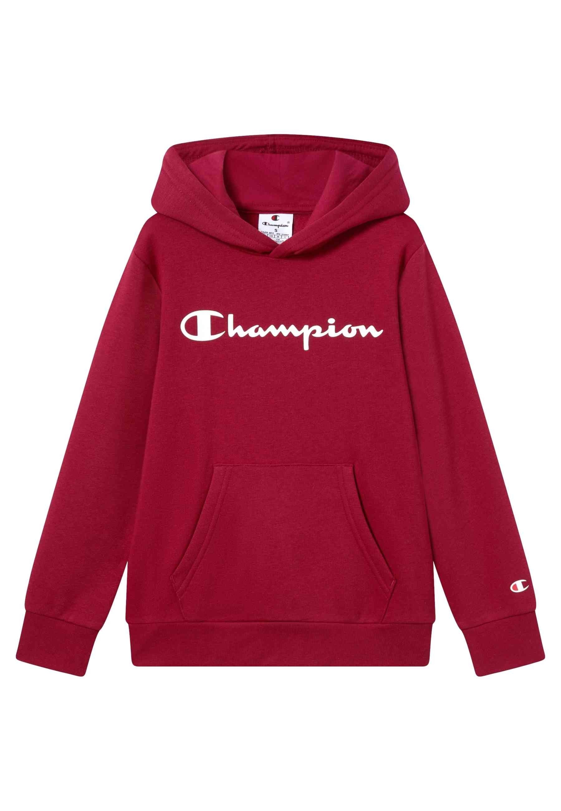 SUDADERA JUNIOR CHAMPION GRANATE BIG PRINTED LOGO HOODIE