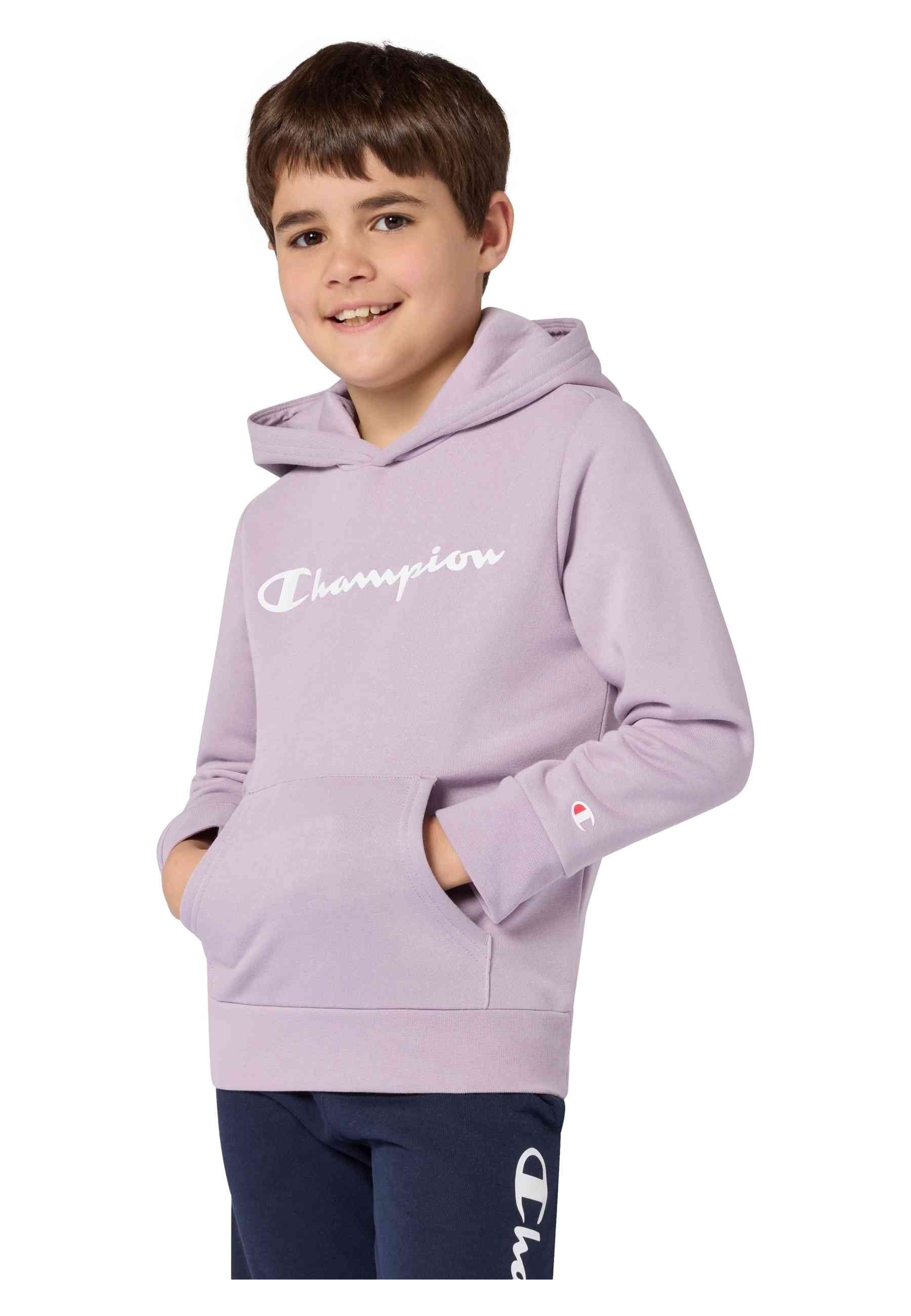 SUDADERA JUNIOR CHAMPION MORADA BIG PRINTED LOGO HOODIE