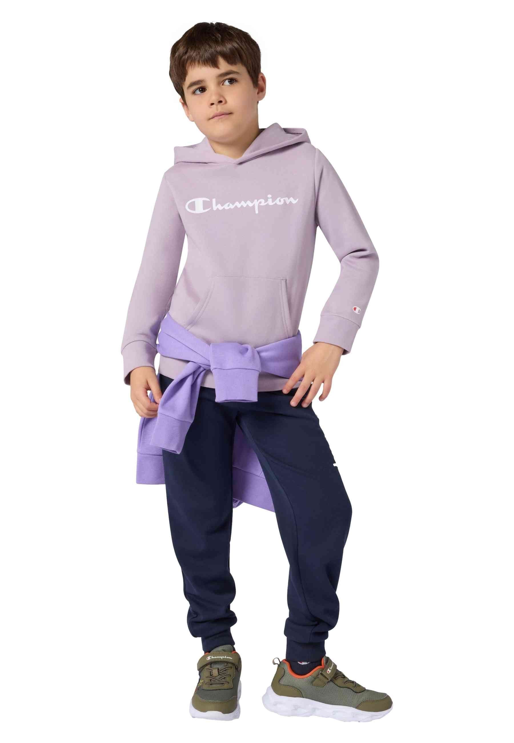 SUDADERA JUNIOR CHAMPION MORADA BIG PRINTED LOGO HOODIE