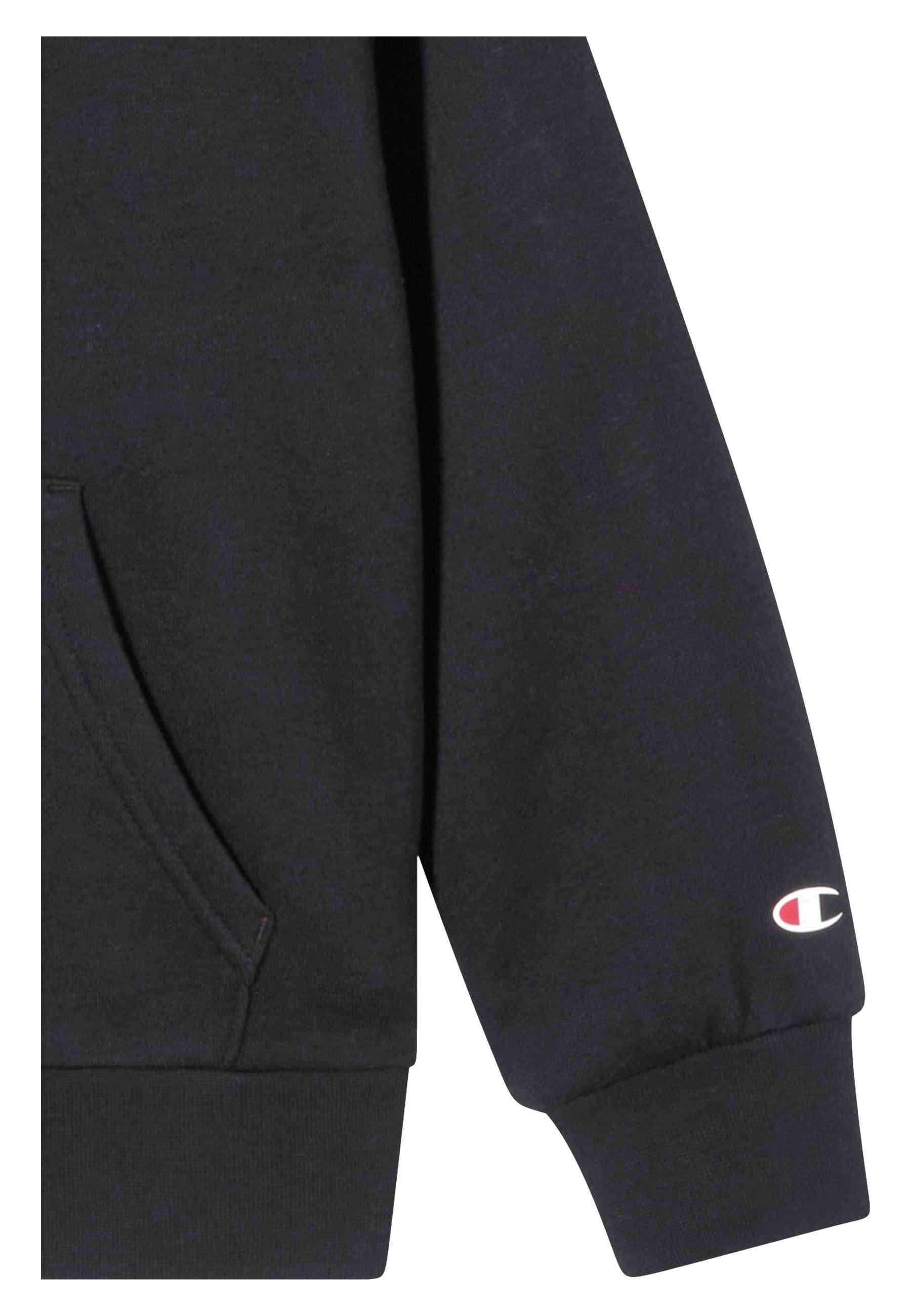 SUDADERA JUNIOR CHAMPION NEGRA BIG PRINTED LOGO HOODIE