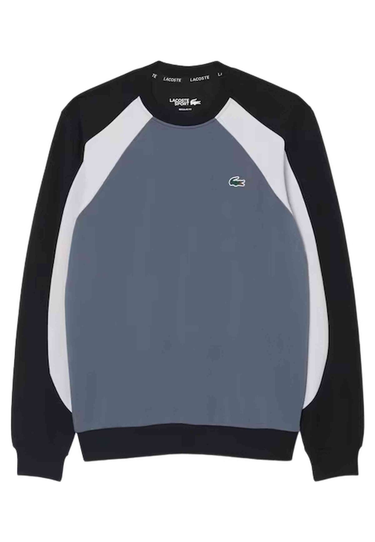 SUDADERA LACOSTE GRIS COLOURBLOCK SPORT CREWNECK SWEATSHIRT