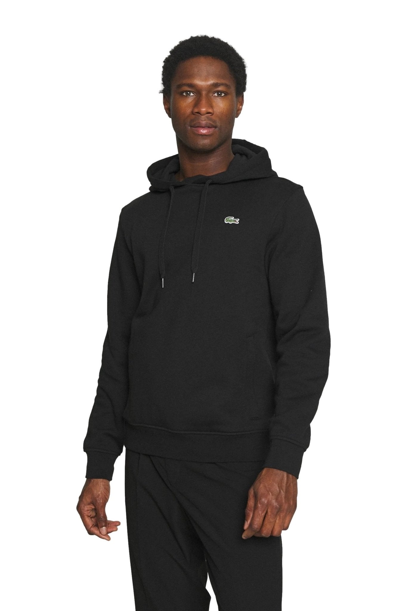 SUDADERA LACOSTE NEGRA BASIC HOODED SWEATSHIRT - AREA ZERO