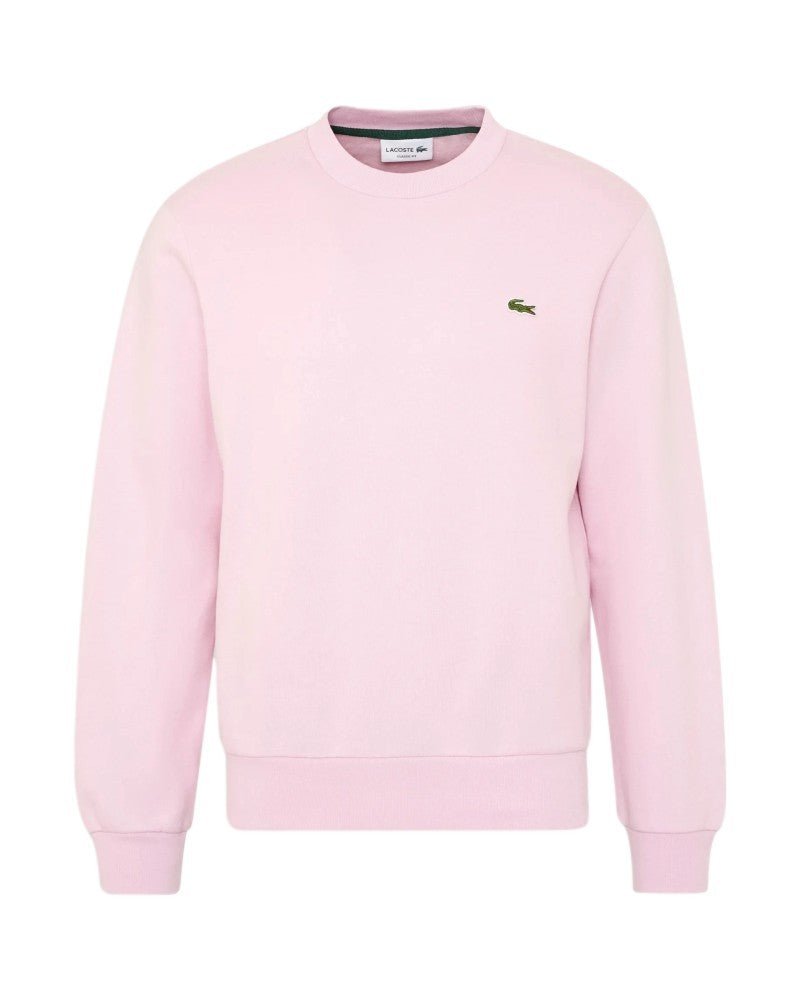 SUDADERA LACOSTE ROSA SMALL LOGO CREWNECK - AREA ZERO