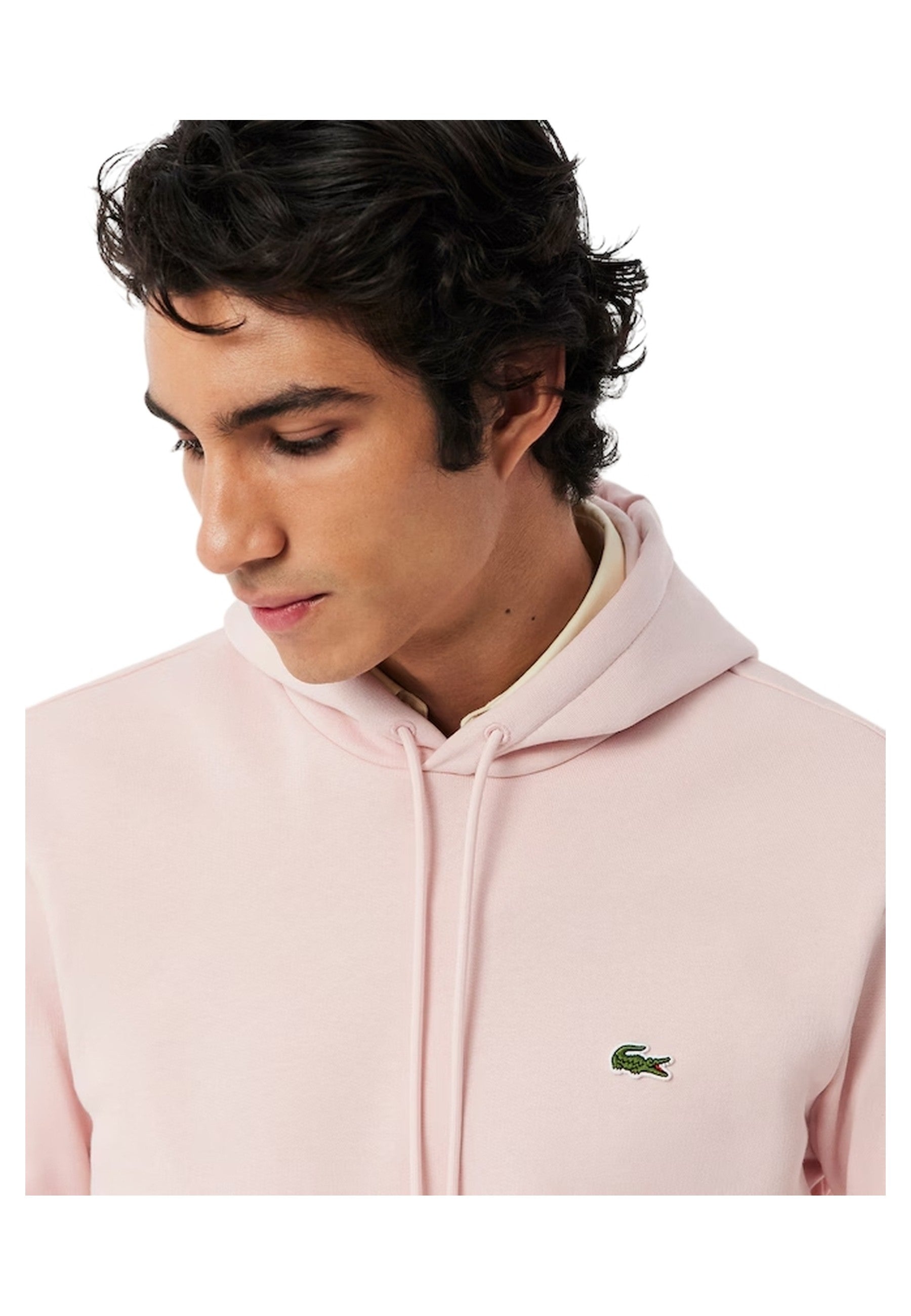 SUDADERA LACOSTE ROSA SMALL LOGO HOODIE