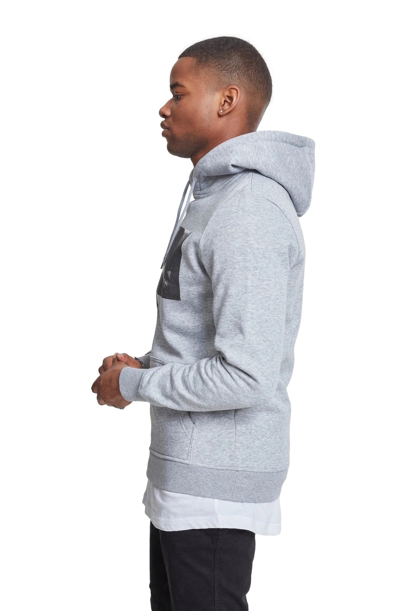 SUDADERA MISTER TEE GRIS HEATHER PRAY HOODIE - AREA ZERO