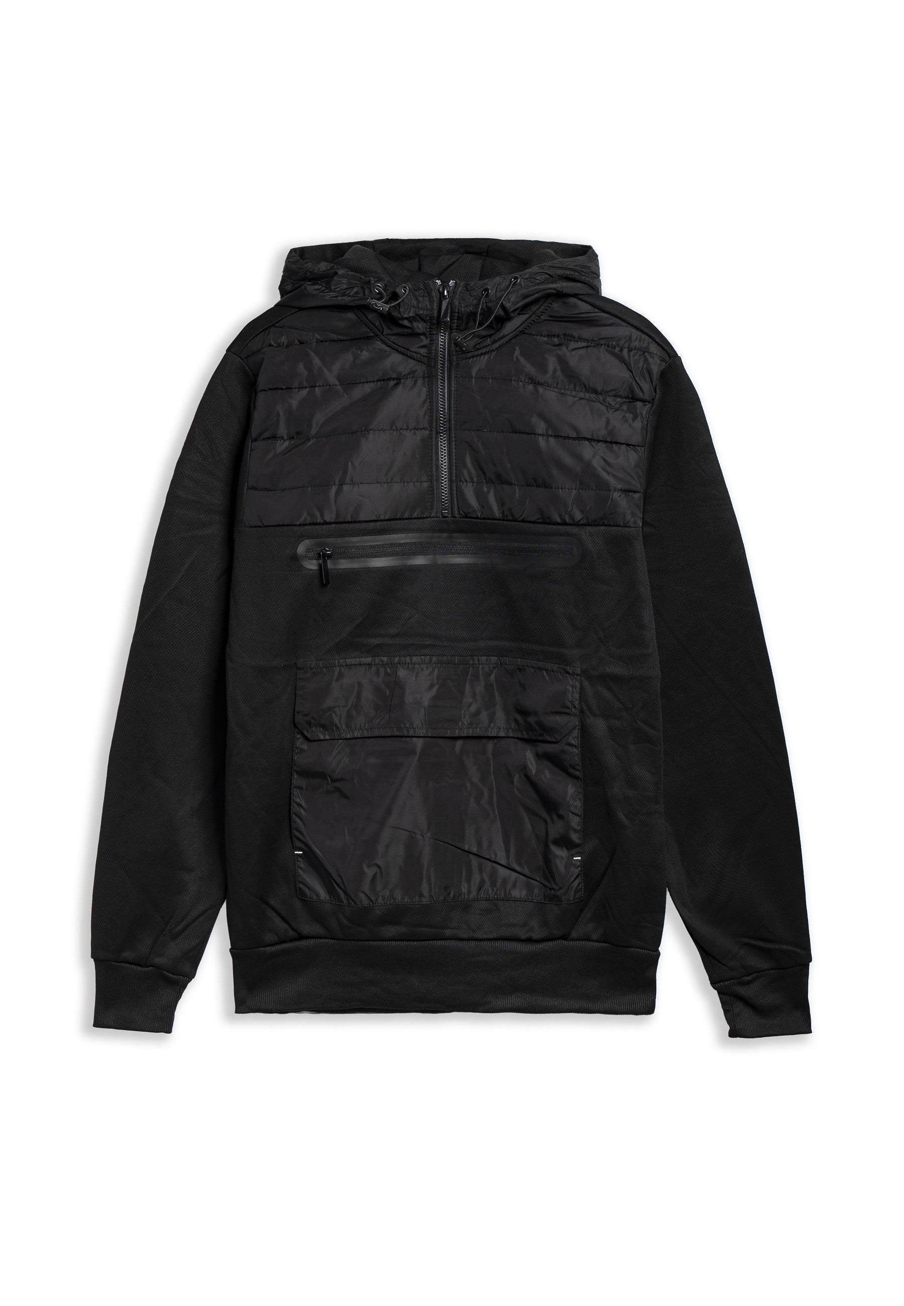 SUDADERA NEGRA FRONT POCKET HOODIE
