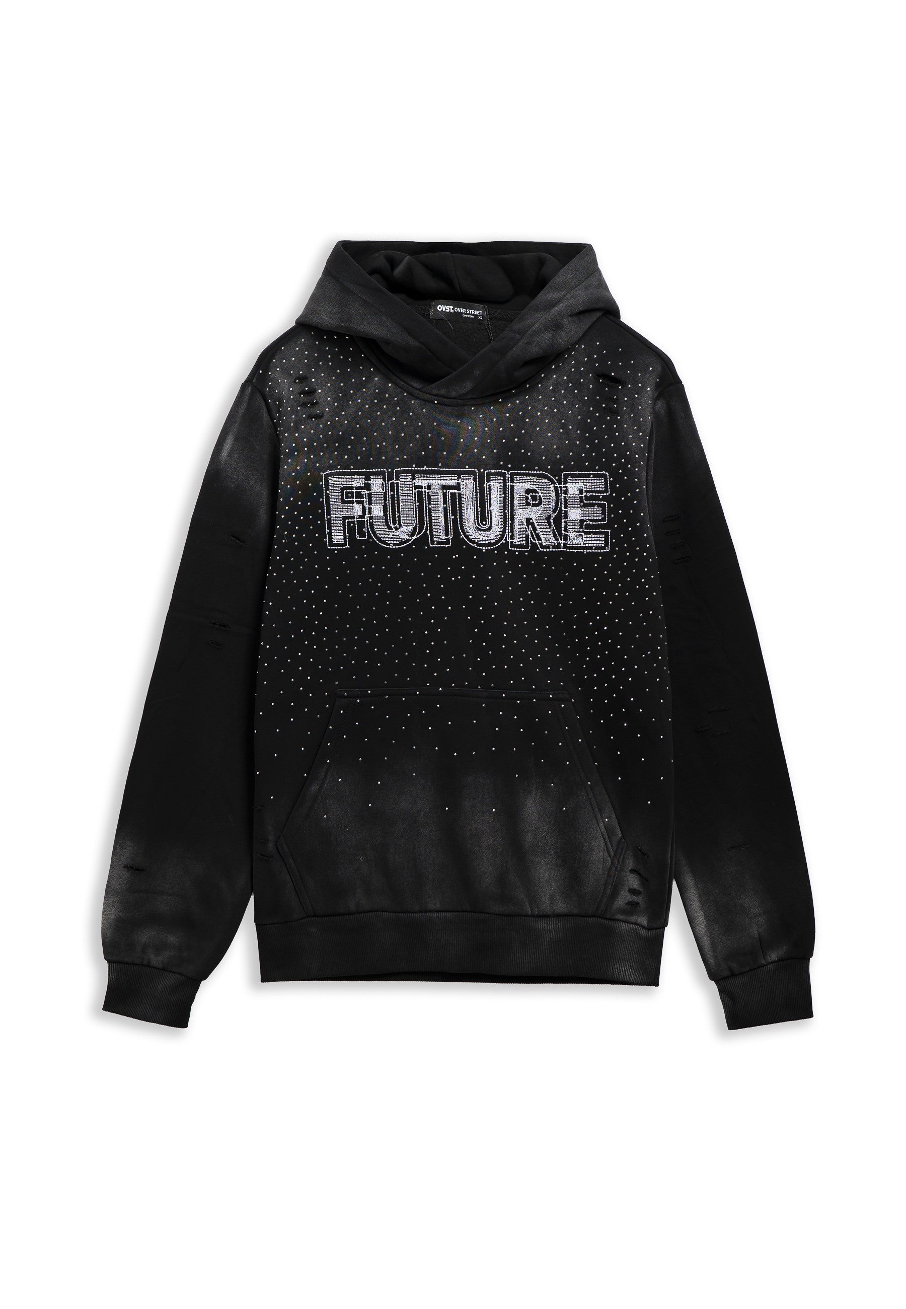 SUDADERA NEGRA FUTURE GLOW HOODIE