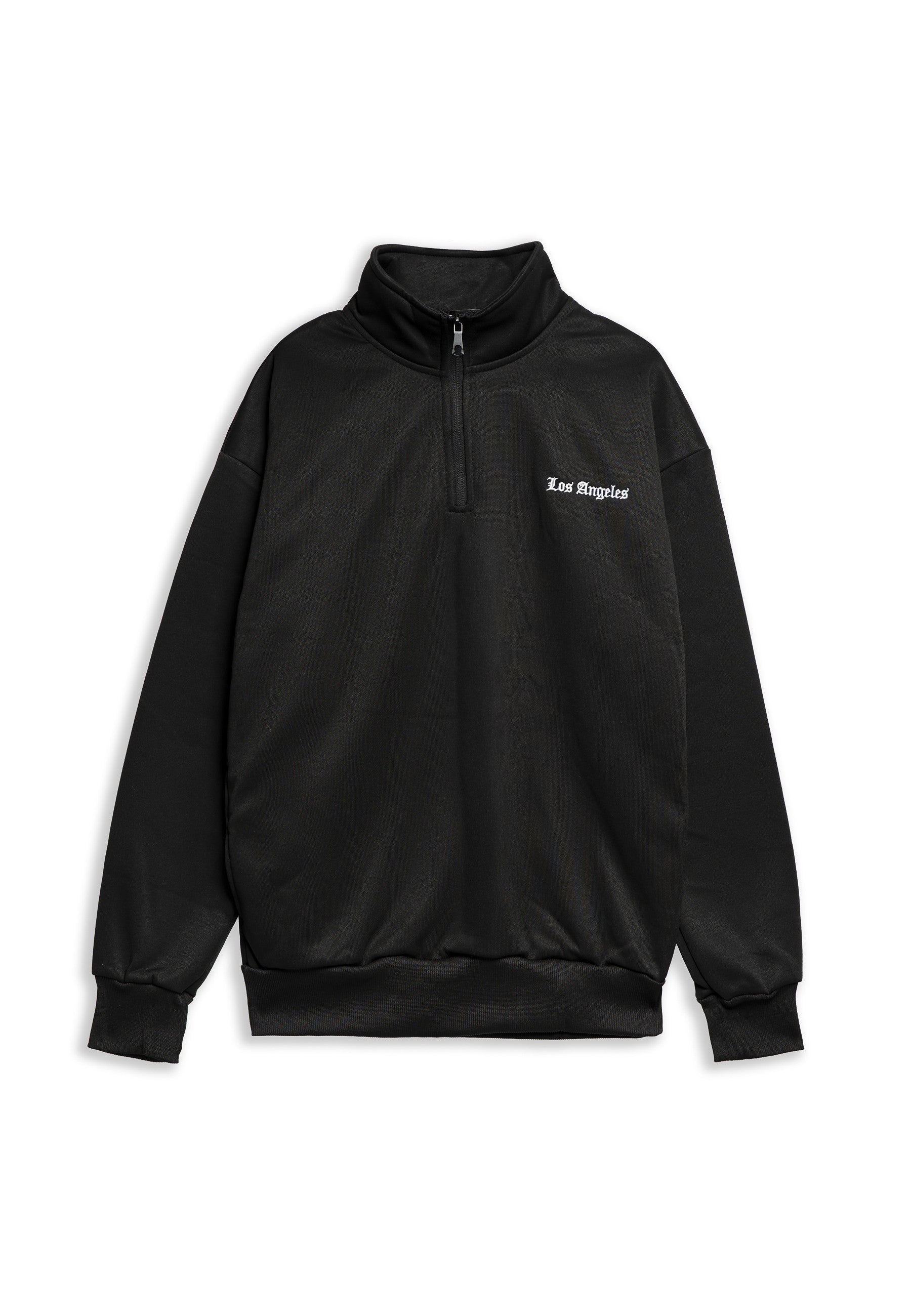 SUDADERA NEGRA LOS ANGELES HALF ZIP TRACKJACKET