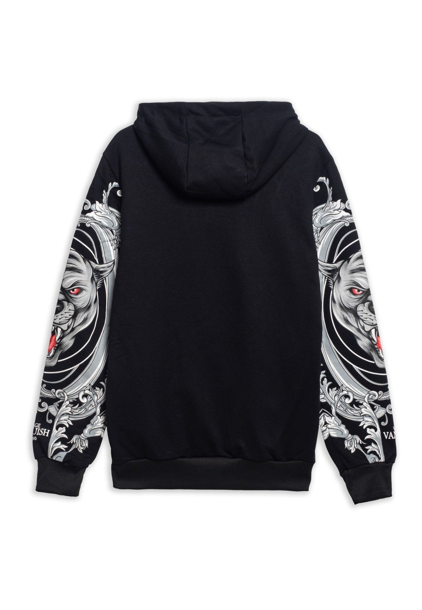 SUDADERA NEGRA SHINNY TIGER HOODIE - AREA ZERO