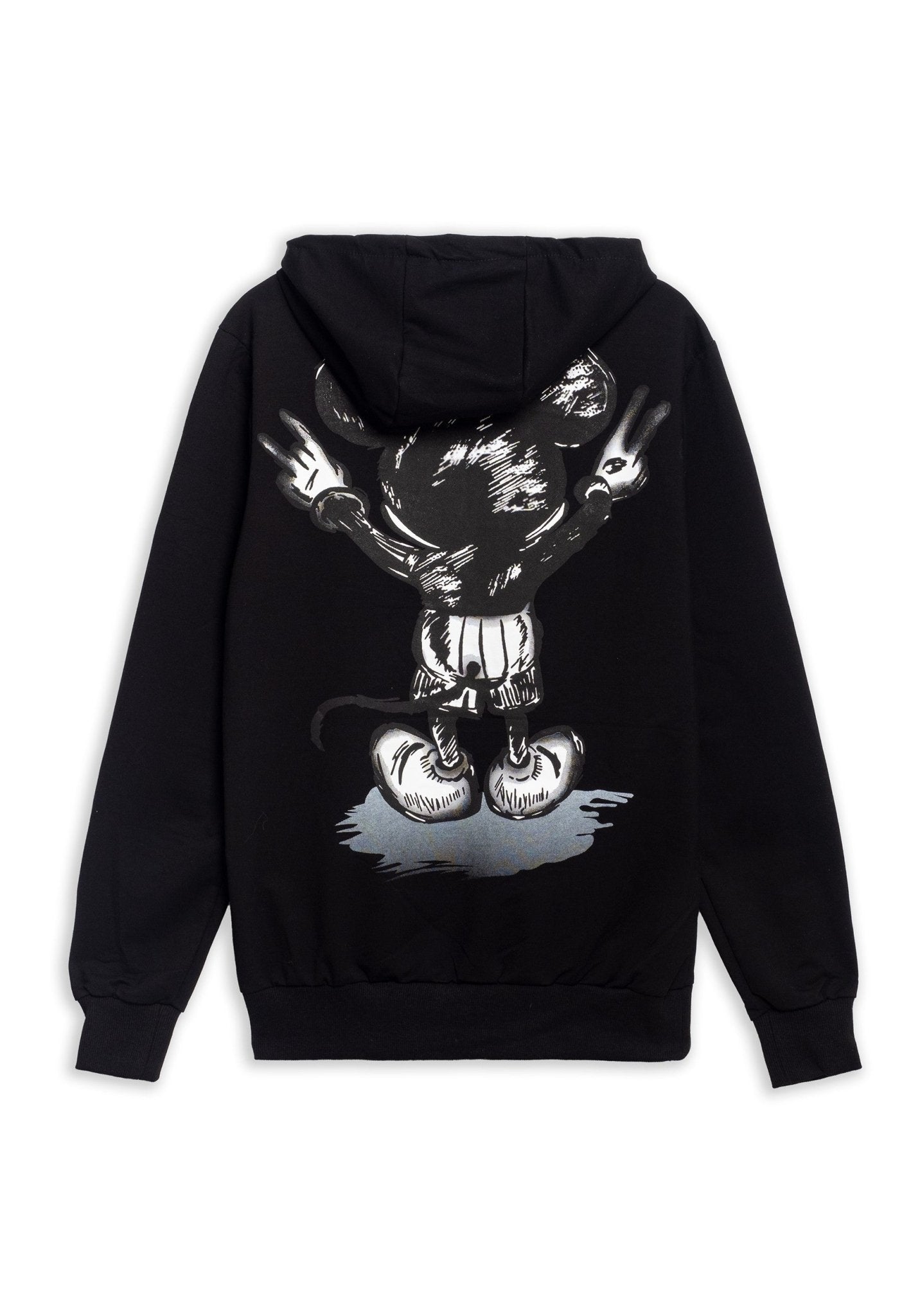 SUDADERA NEGRA VICTORY MOUSE HOODIE - AREA ZERO