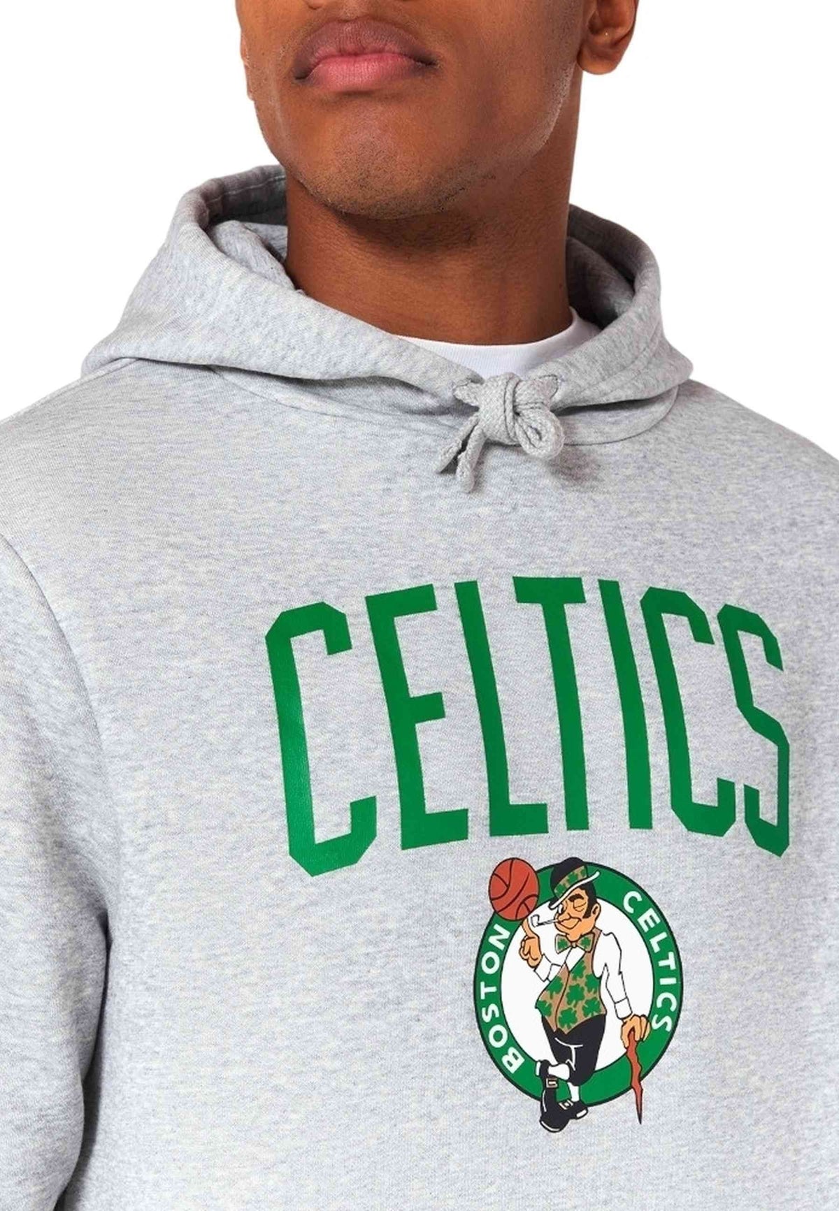 SUDADERA NEW ERA GRIS BOSTON CELTICS NBA REGULAR HOODY