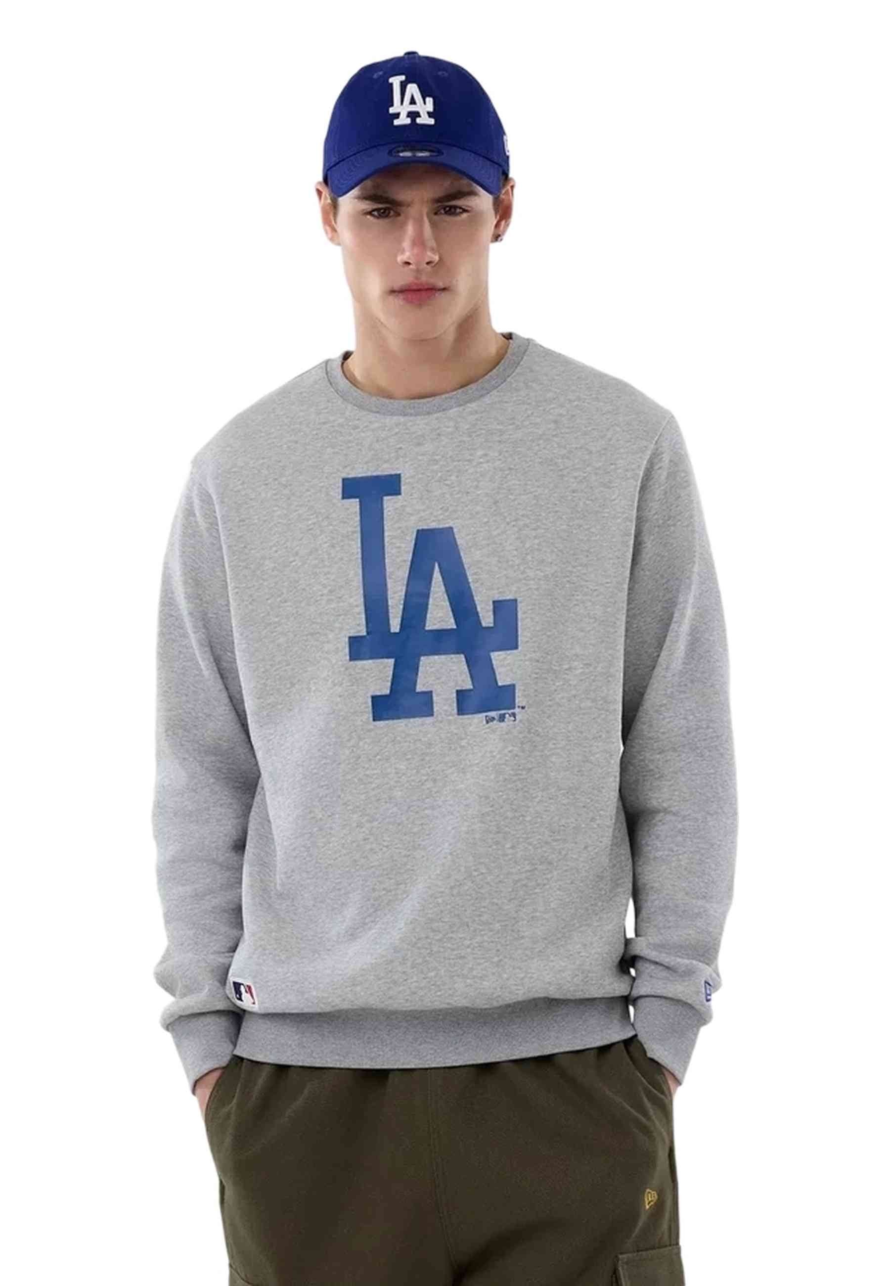 SUDADERA NEW ERA GRIS DODGERS MLB REGULAR CREW NECK LOSDOD