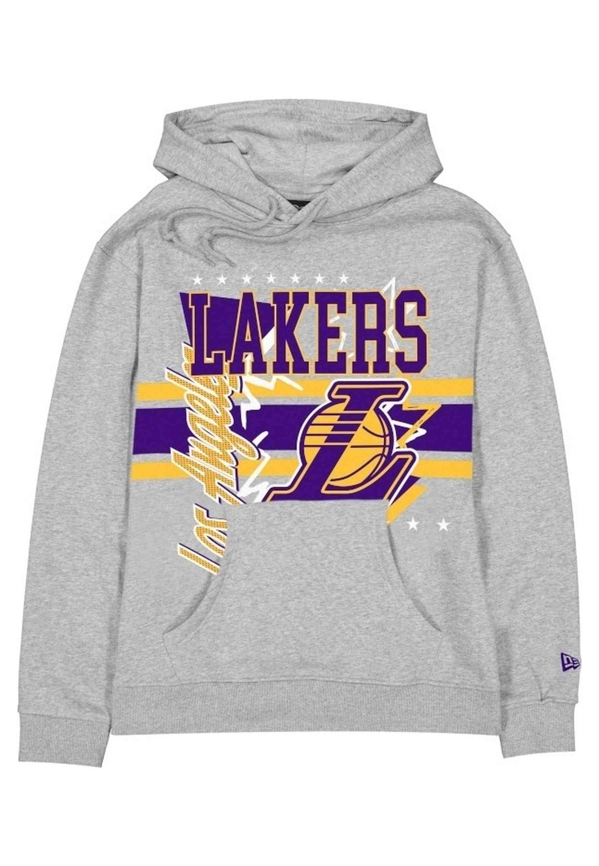 SUDADERA NEW ERA GRIS LOS ANGELES LAKERS SPT CLASSIC HOODIE