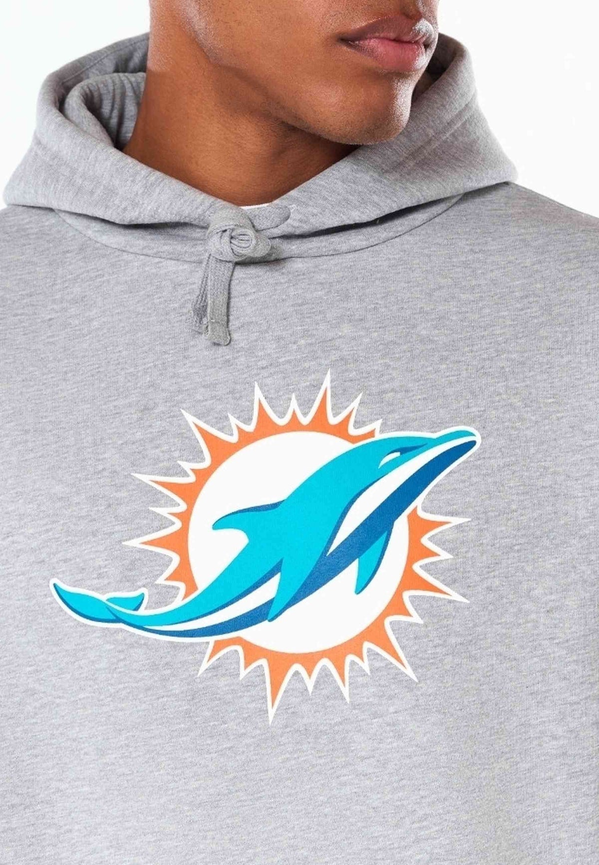 SUDADERA NEW ERA GRIS MIAMI DOLPHINS NFL REGULAR HODDY