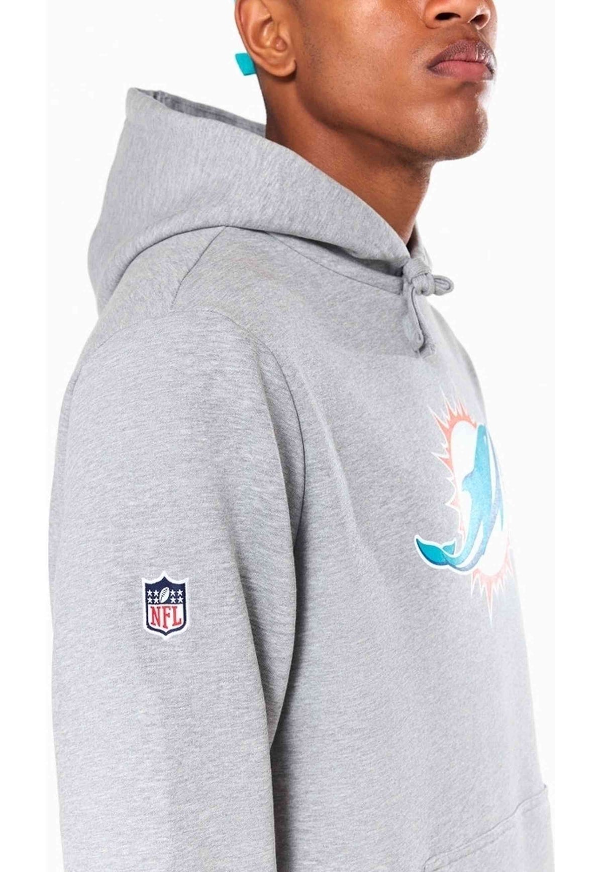 SUDADERA NEW ERA GRIS MIAMI DOLPHINS NFL REGULAR HODDY