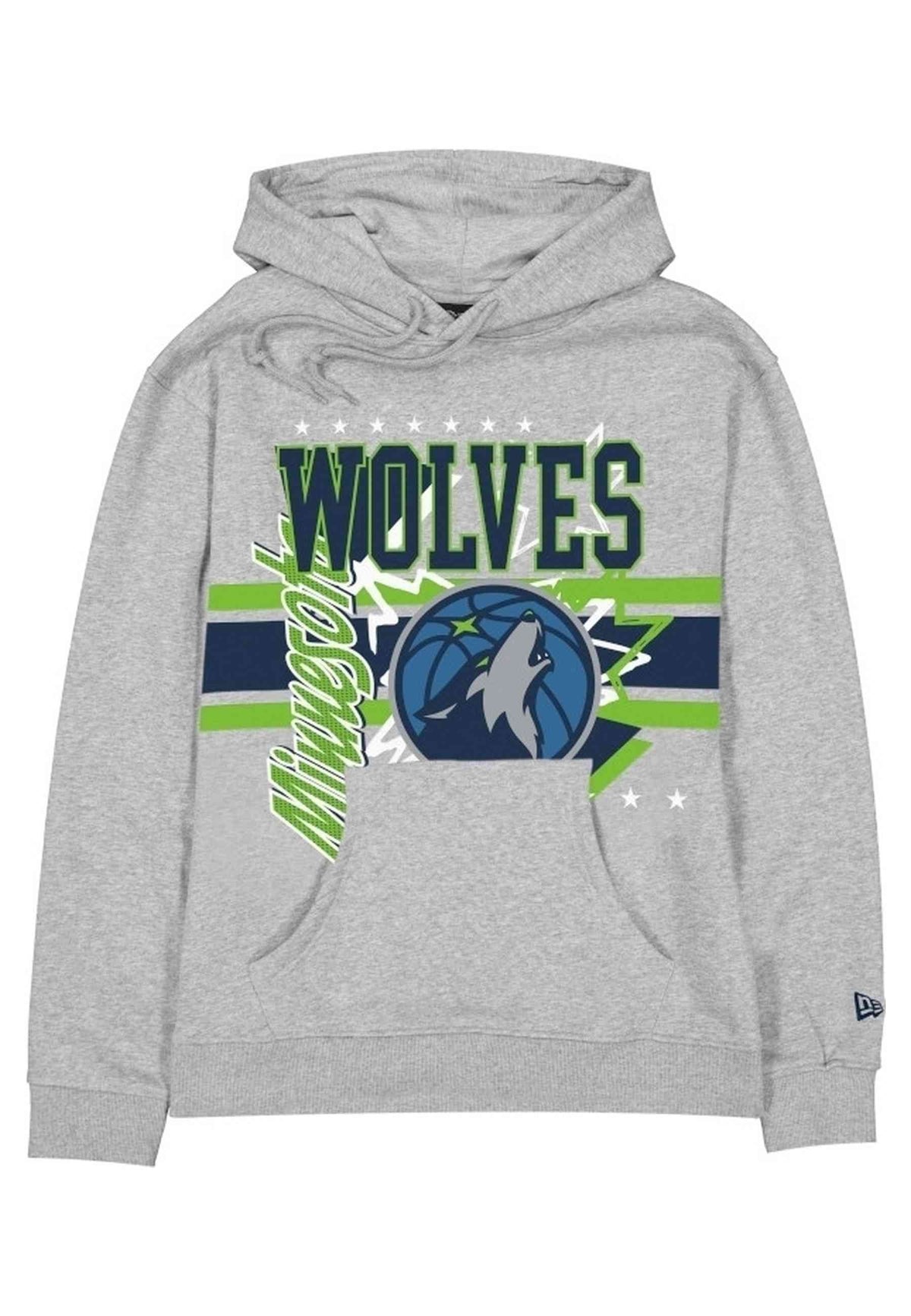 SUDADERA NEW ERA GRIS MINNESOTA TIMBERLWOLVES SPT CLASSIC HOODIE
