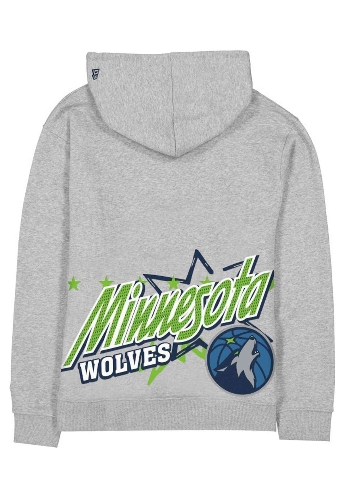 SUDADERA NEW ERA GRIS MINNESOTA TIMBERLWOLVES SPT CLASSIC HOODIE